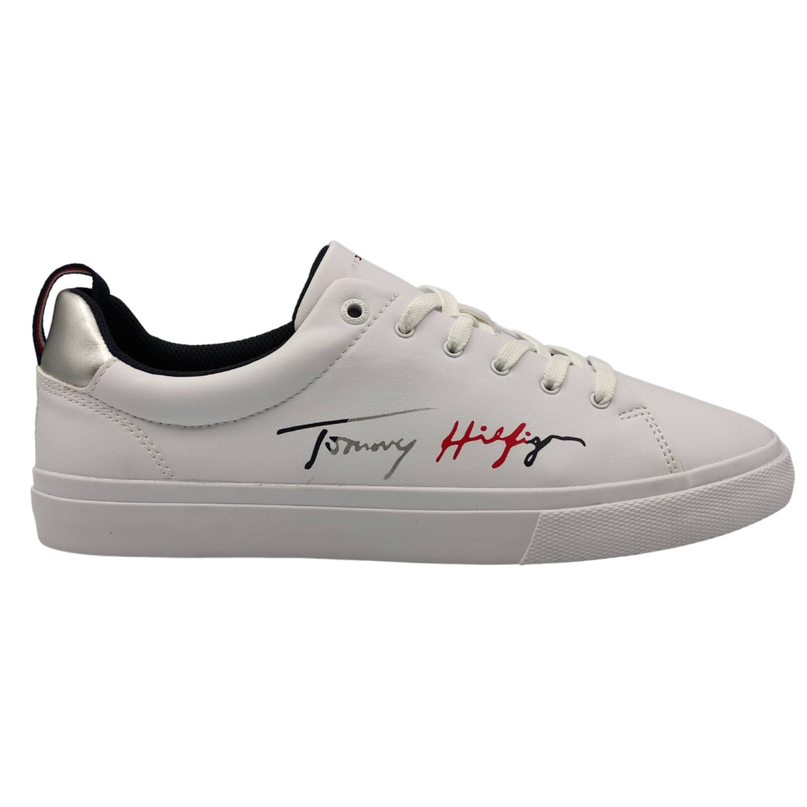 Tenis Tommy Hilfiger De Dama Signature Fw0fw06853 Blanco