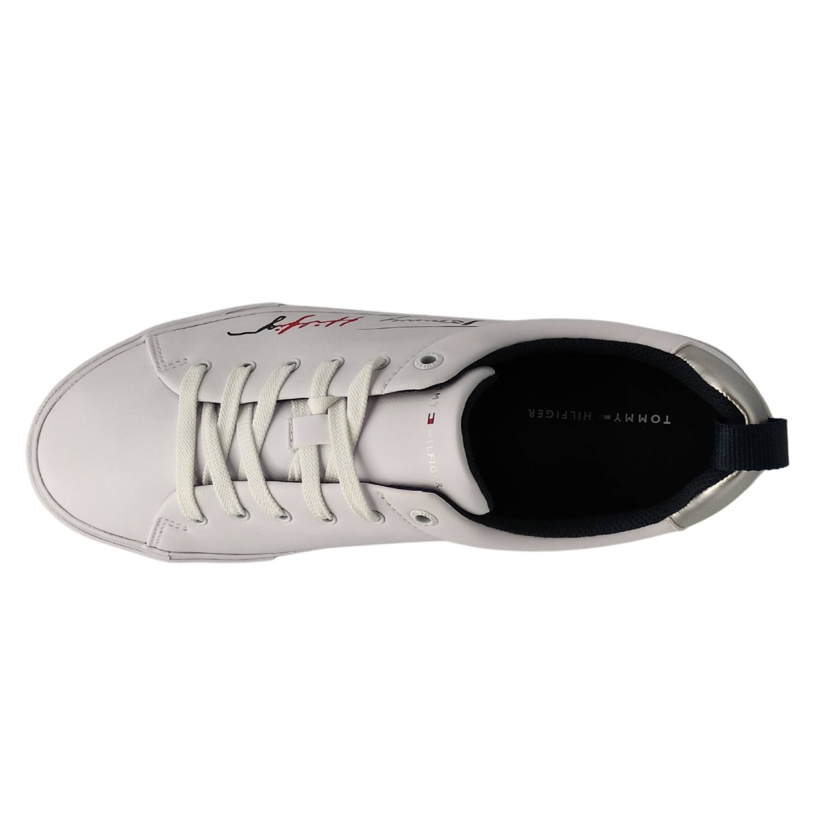 Tenis Tommy Hilfiger De Dama Signature Fw0fw06853 Blanco