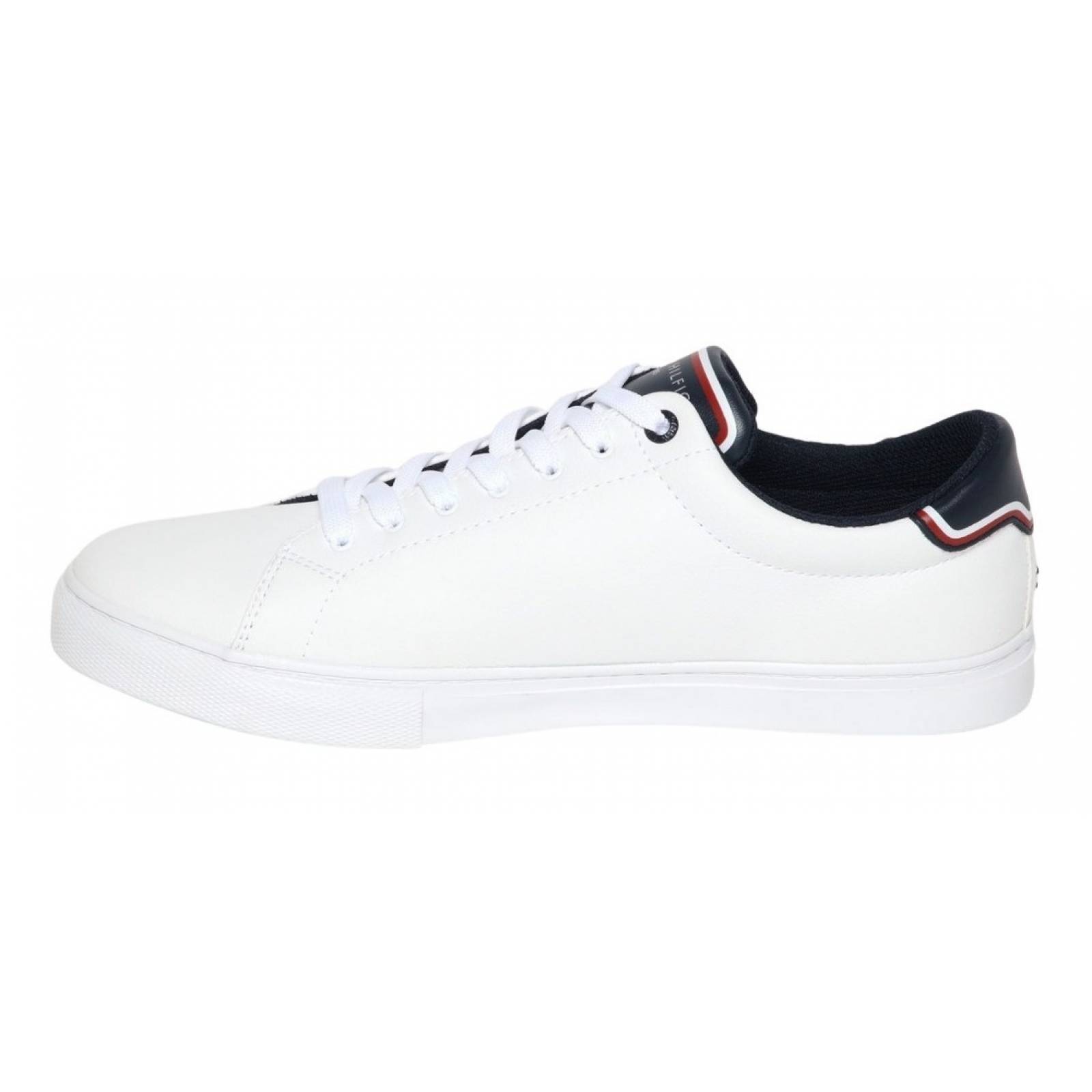 Tenis Tommy Hilfiger Para Hombre  Pebble Fm0fm03651 Blancos.