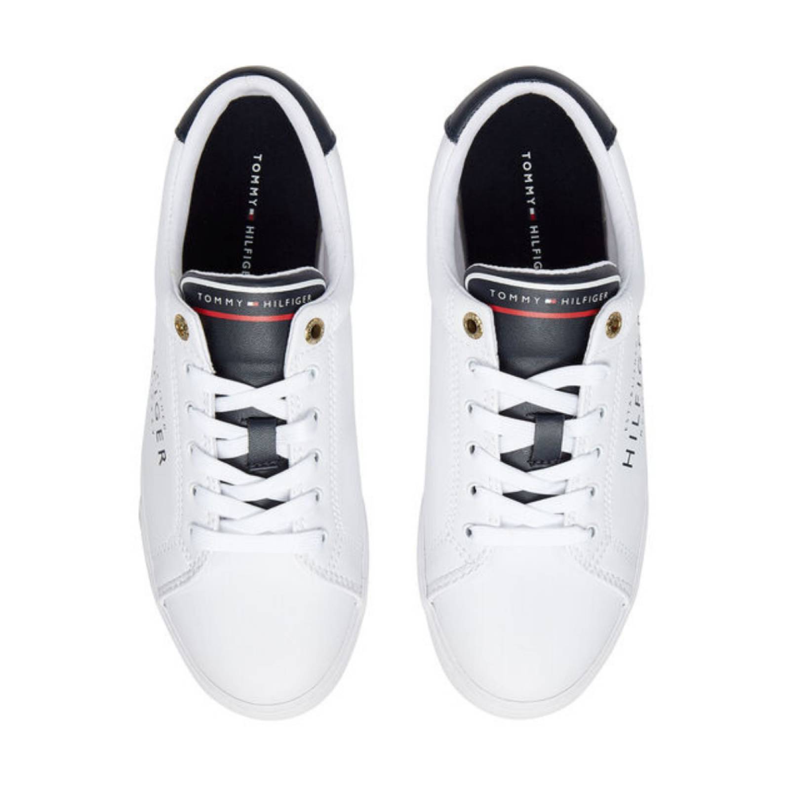 Tenis Para Dama Tommy Hilfiger Every Day Fw0fw06699 Blancos Blanco
