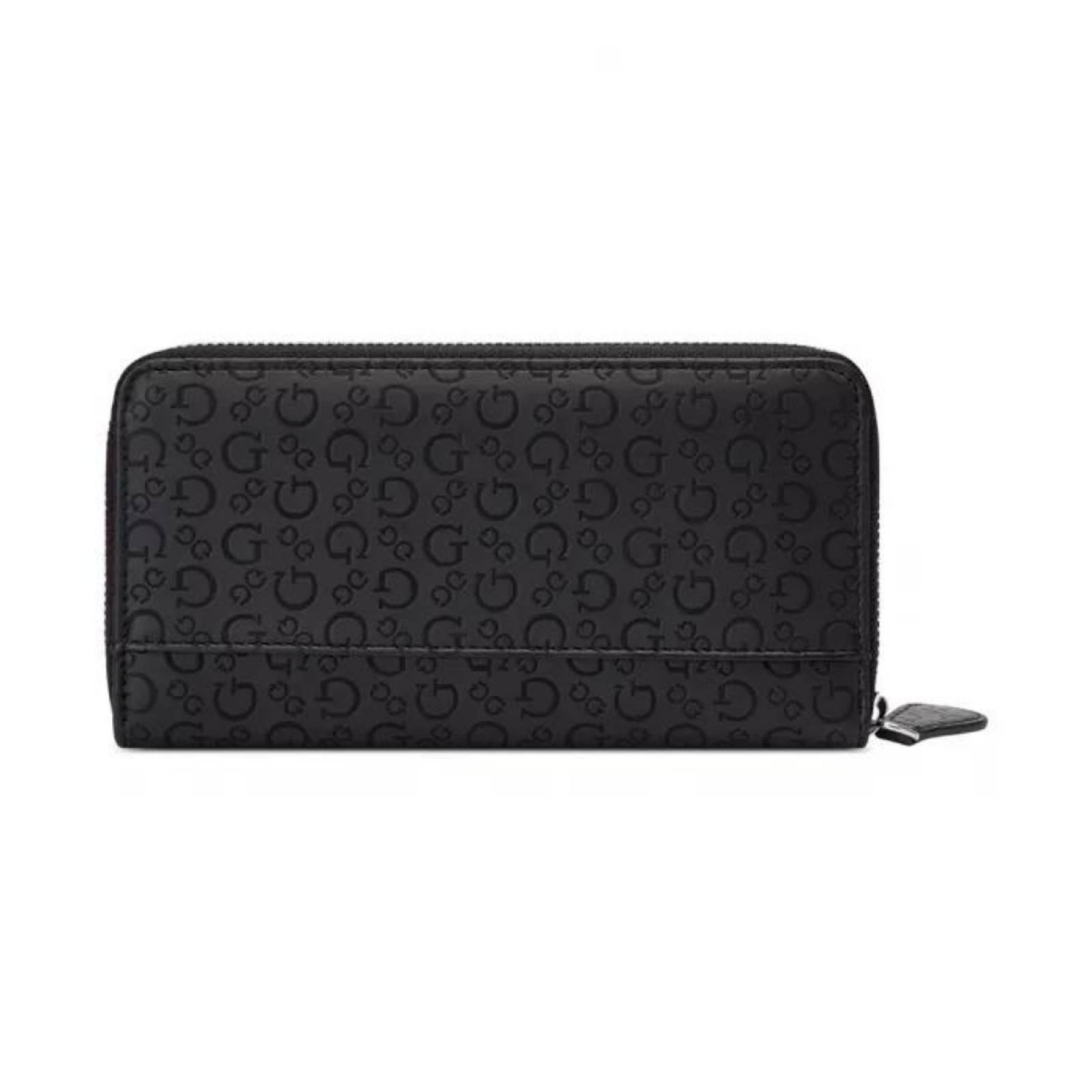 Cartera Guess Para Dama E8601599 Negro Monograma Elegante