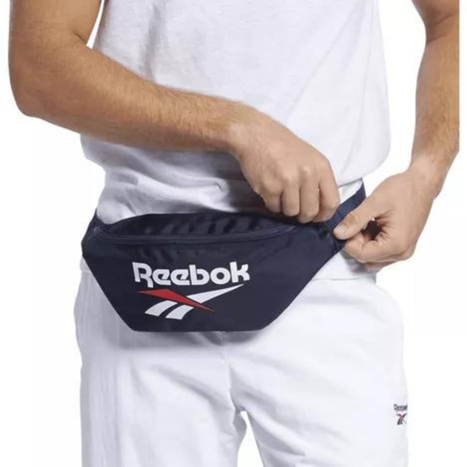 Cangurera Reebok Para Hombre Gp0156 Casual Azul Waistbag