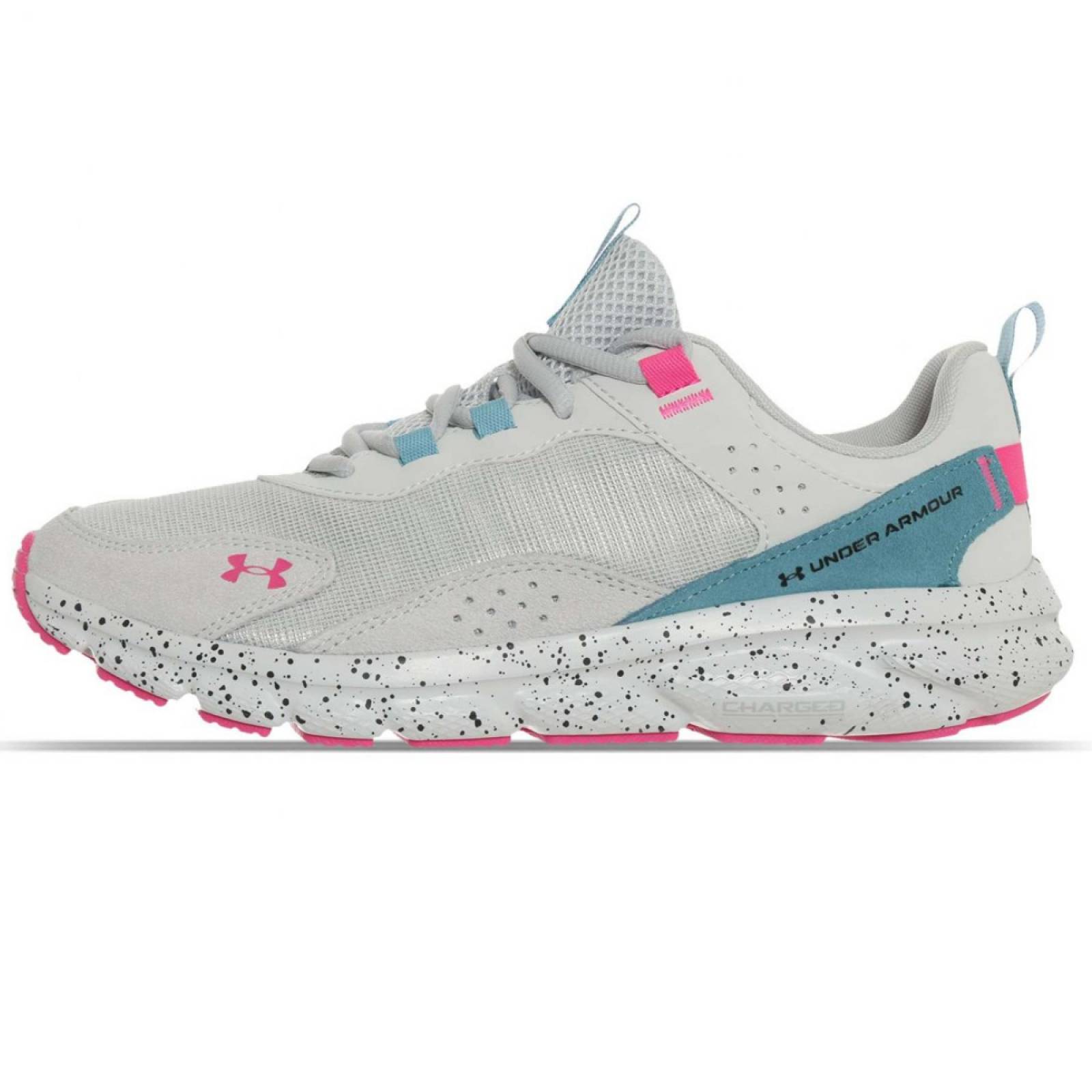 Tenis Under Armour Dama Charged Verssert Spkle 3025751 106 Gris Multicolor