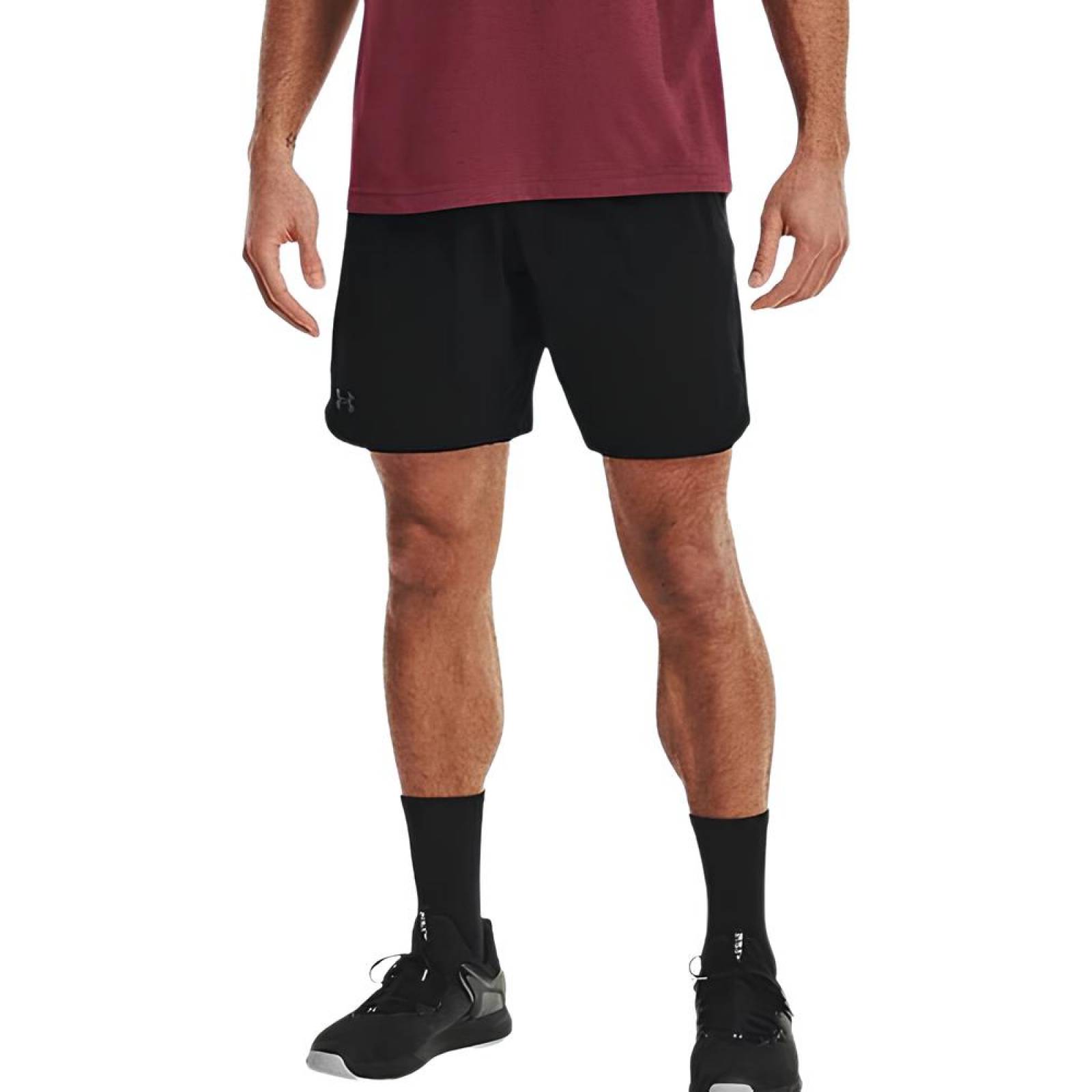 Short Under Armour De Hombre Elevated Woven 2.0 1362289 001 Negro