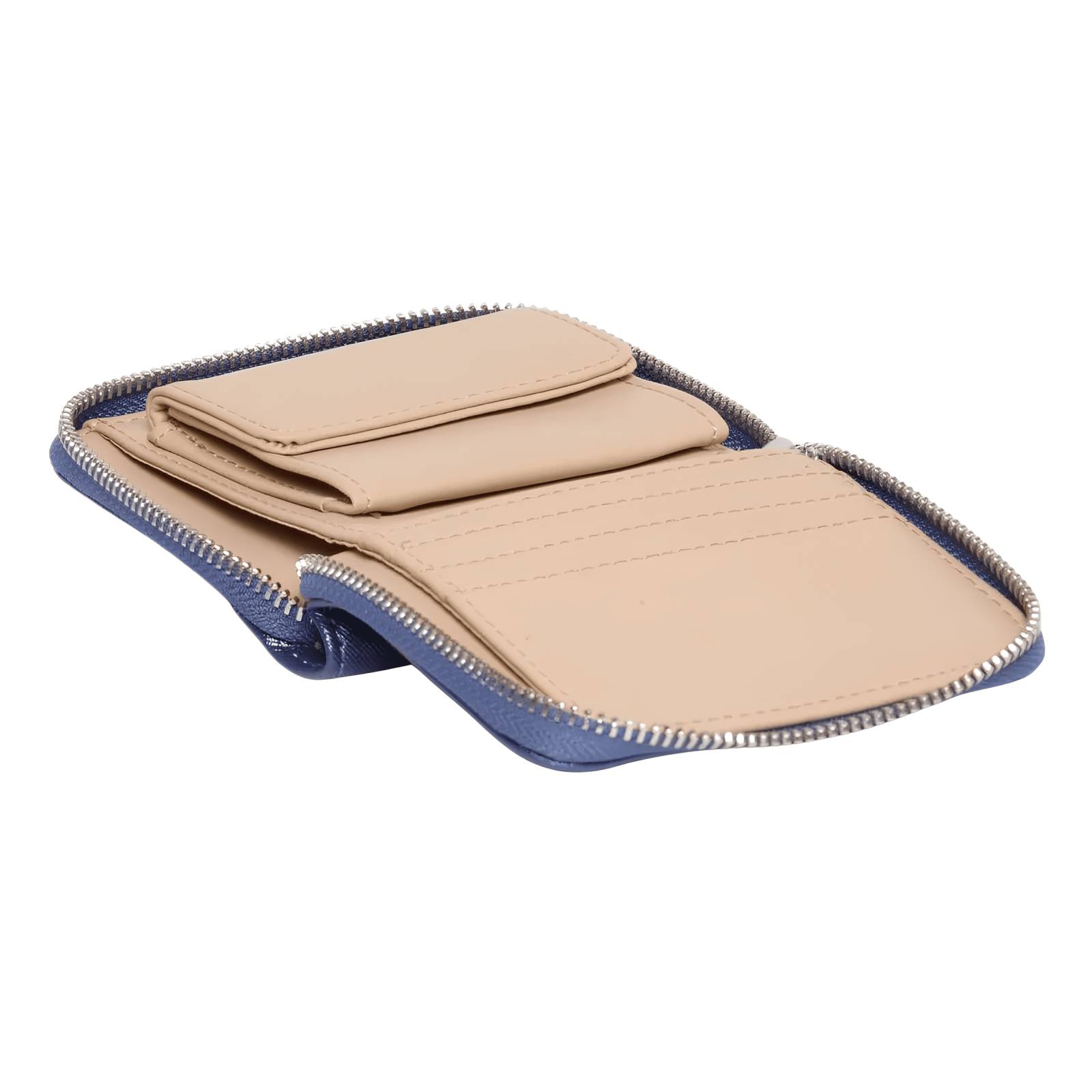 Cartera Guess Para Mujer Sf826355 Azul Metálico Casual.