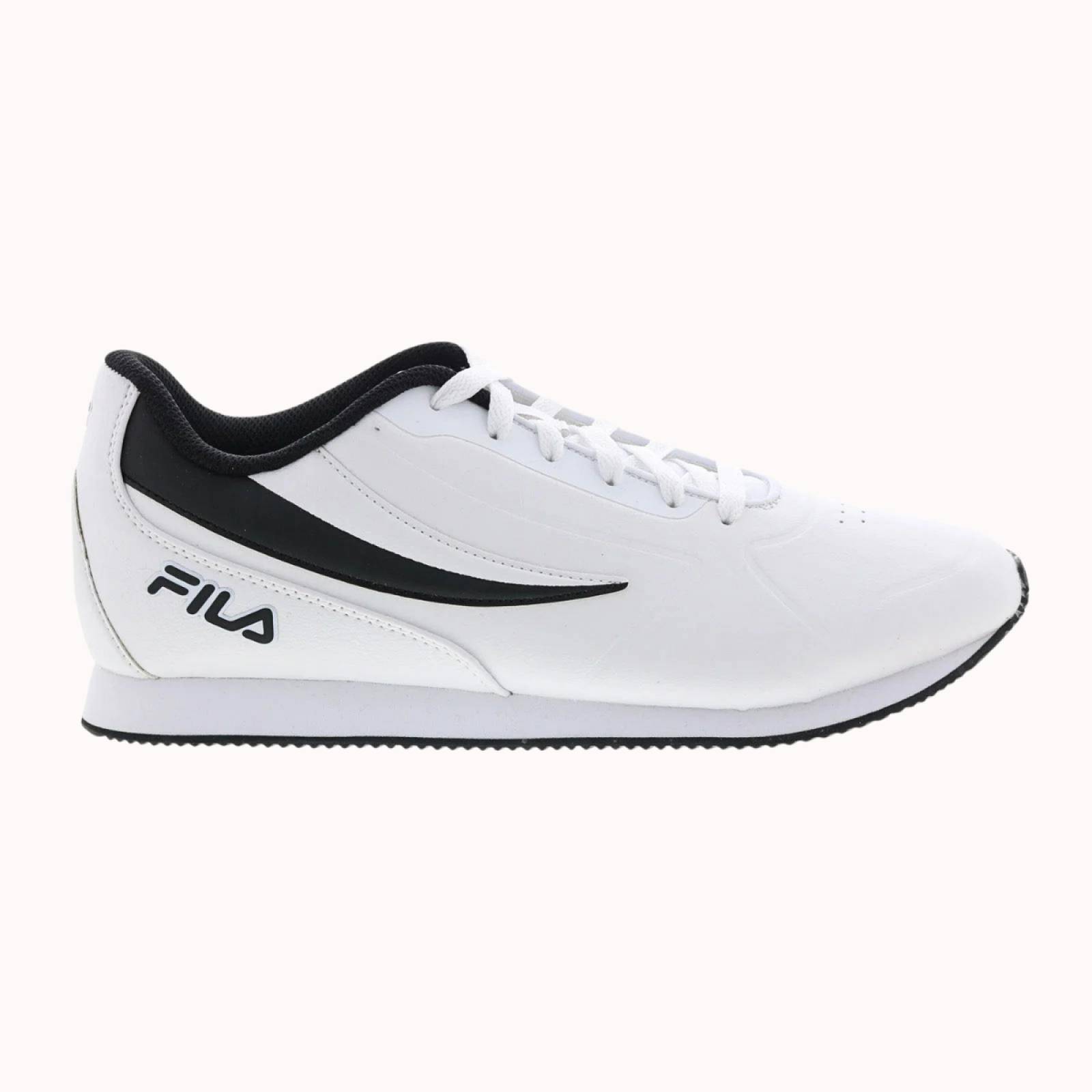 Tenis Fila De Mujer Volari 5dm00008 120 Blanco Negro Casual.