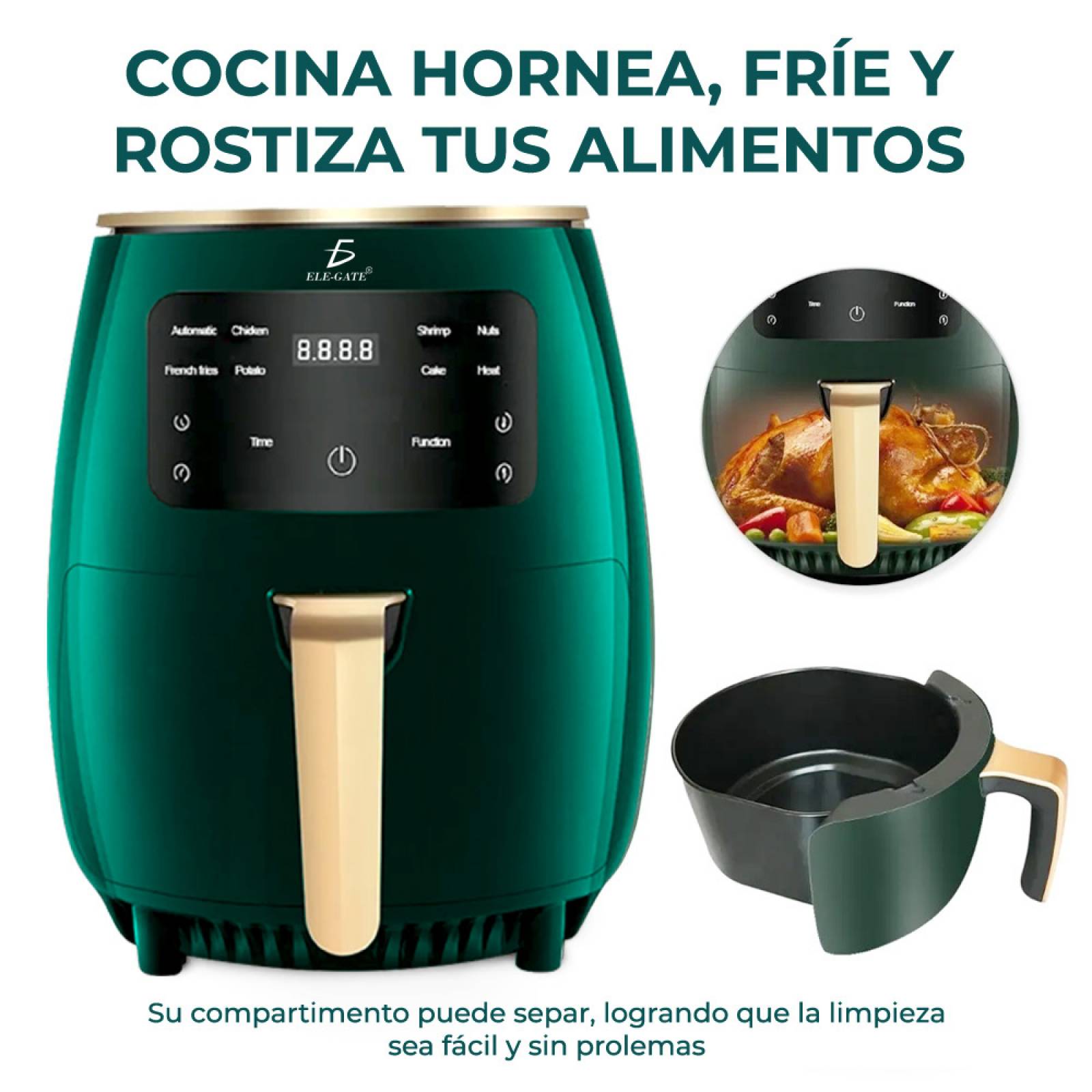Freidora De Aire Multifunción Para Alimentos 4.5 L