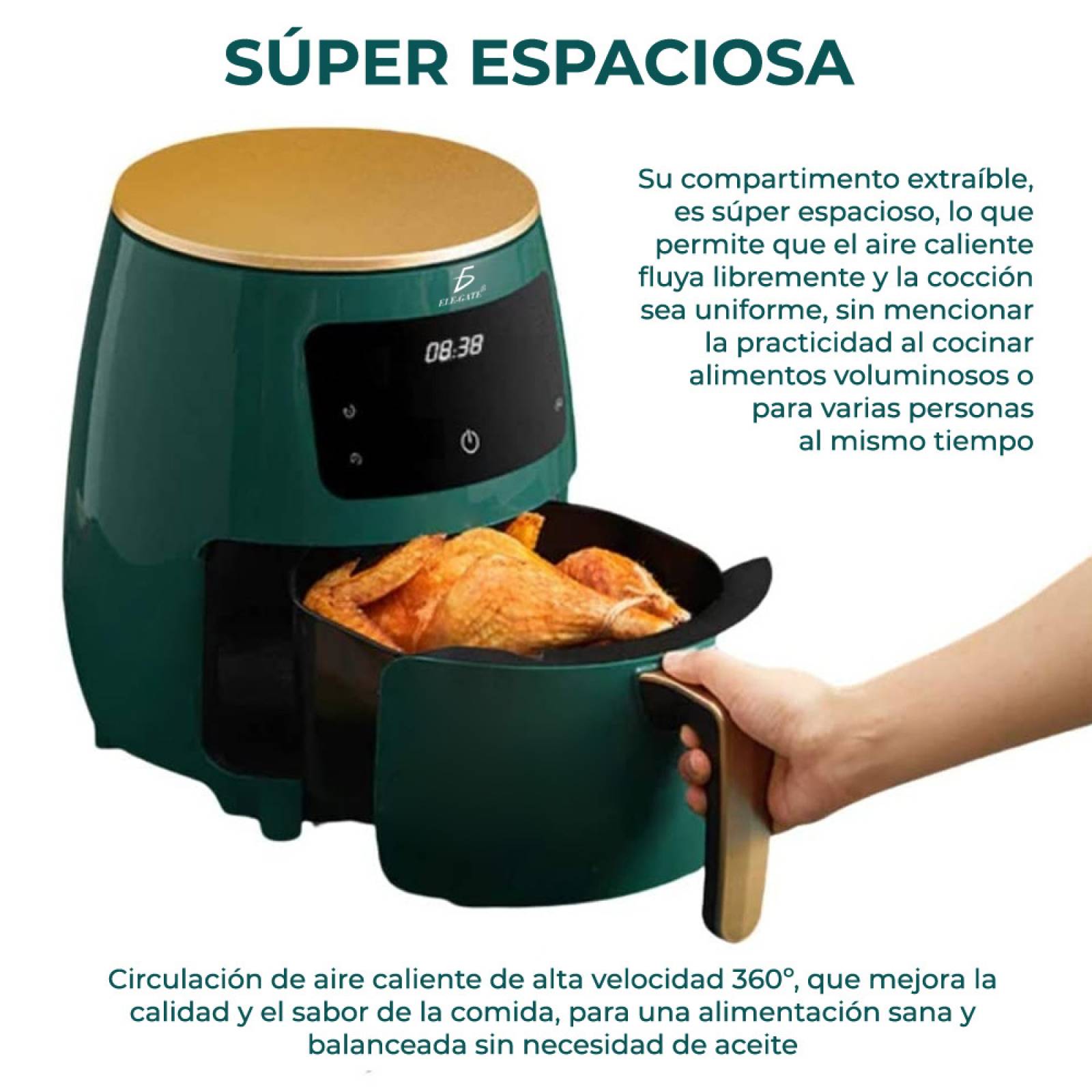 Freidora De Aire Multifunción Para Alimentos 4.5 L