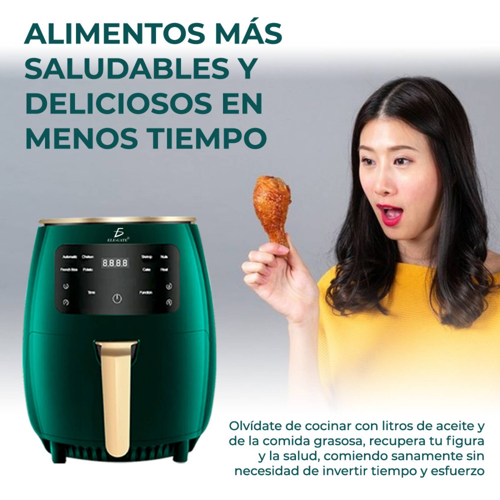 Freidora De Aire Multifunción Para Alimentos 4.5 L