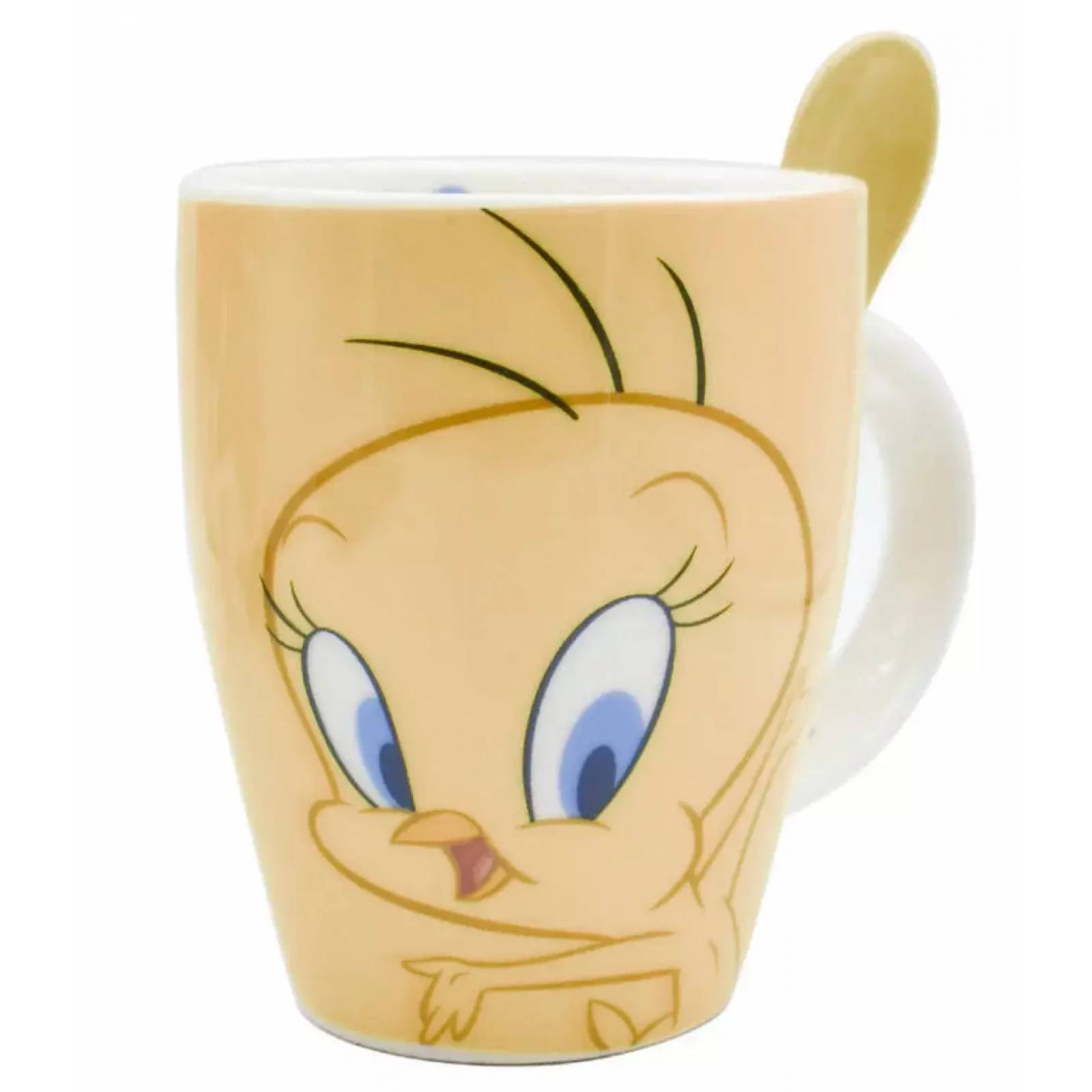 Looney Tunes Juego De 2 Tazas Con Cuchara De Pareja Piolin & Silvestre