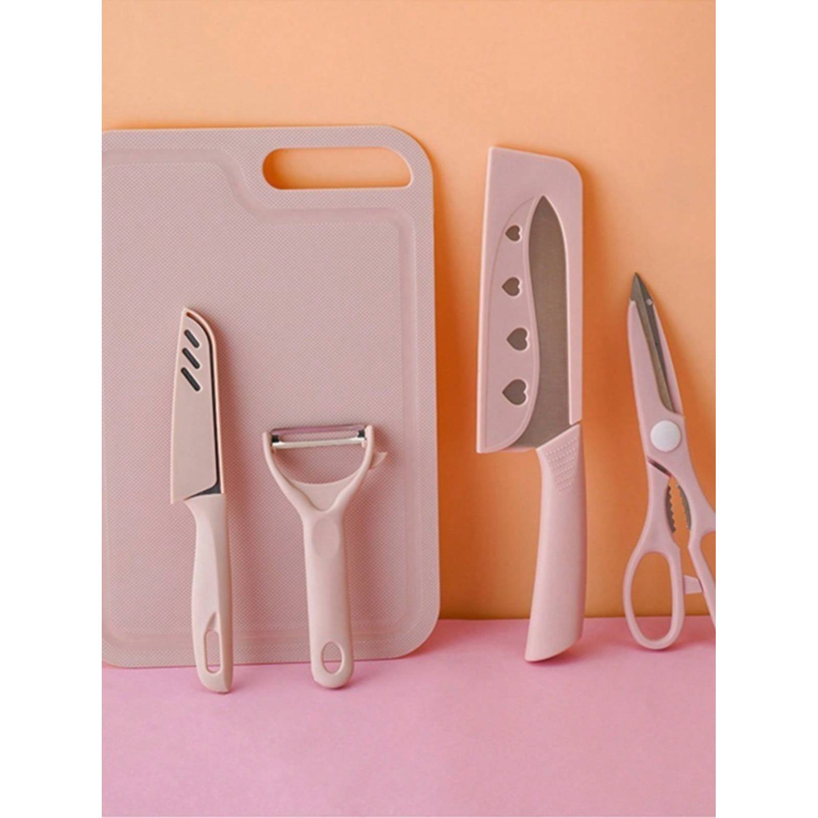 Juego De Cuchillos Cocina Acero Inoxidable Y Pelado 5 Piezas