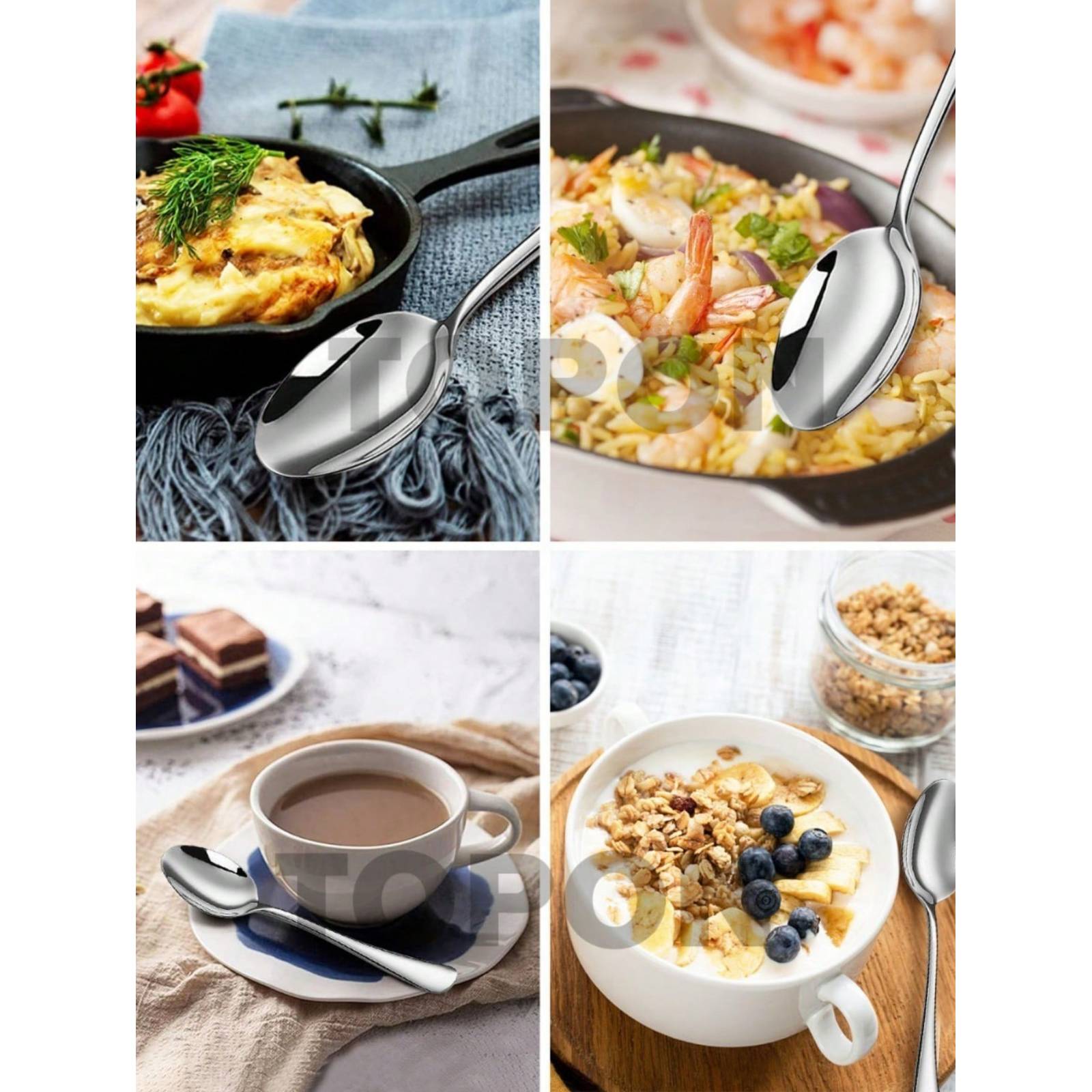 Juego De Cubiertos De Acero Inoxidable 24 Piezas