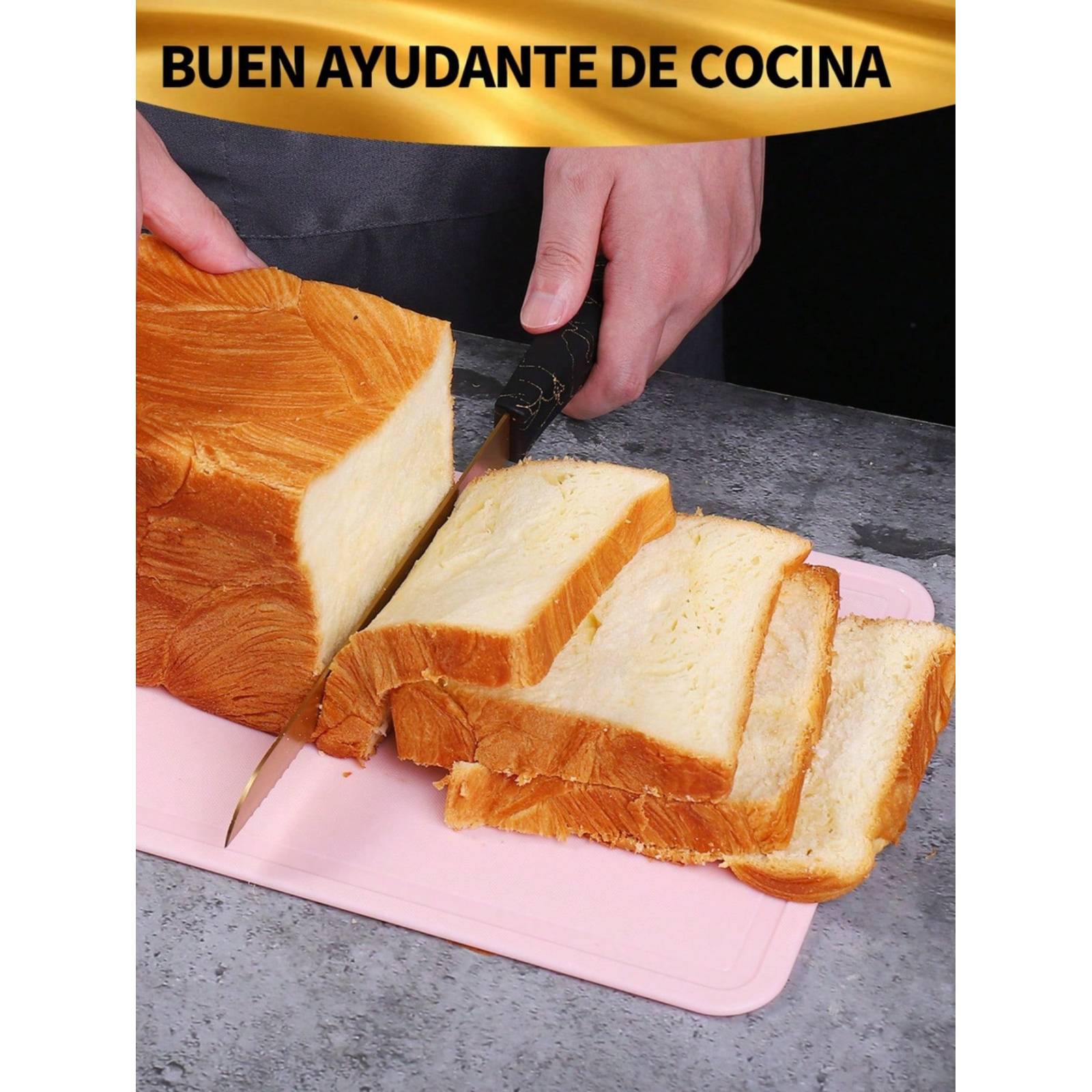Set De Cuchillos De Cocina Profesional Con Tabla Para Cortar