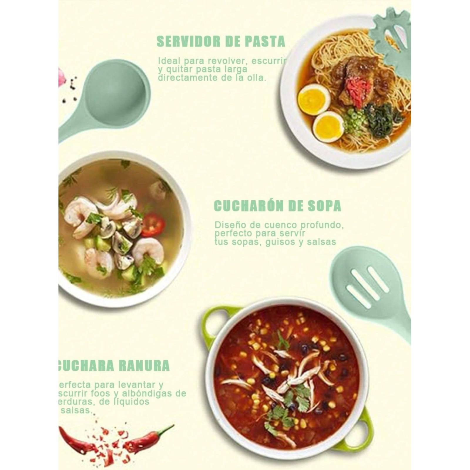 Utensilios De Cocina De Silicona Para Cocina 13 Pzs