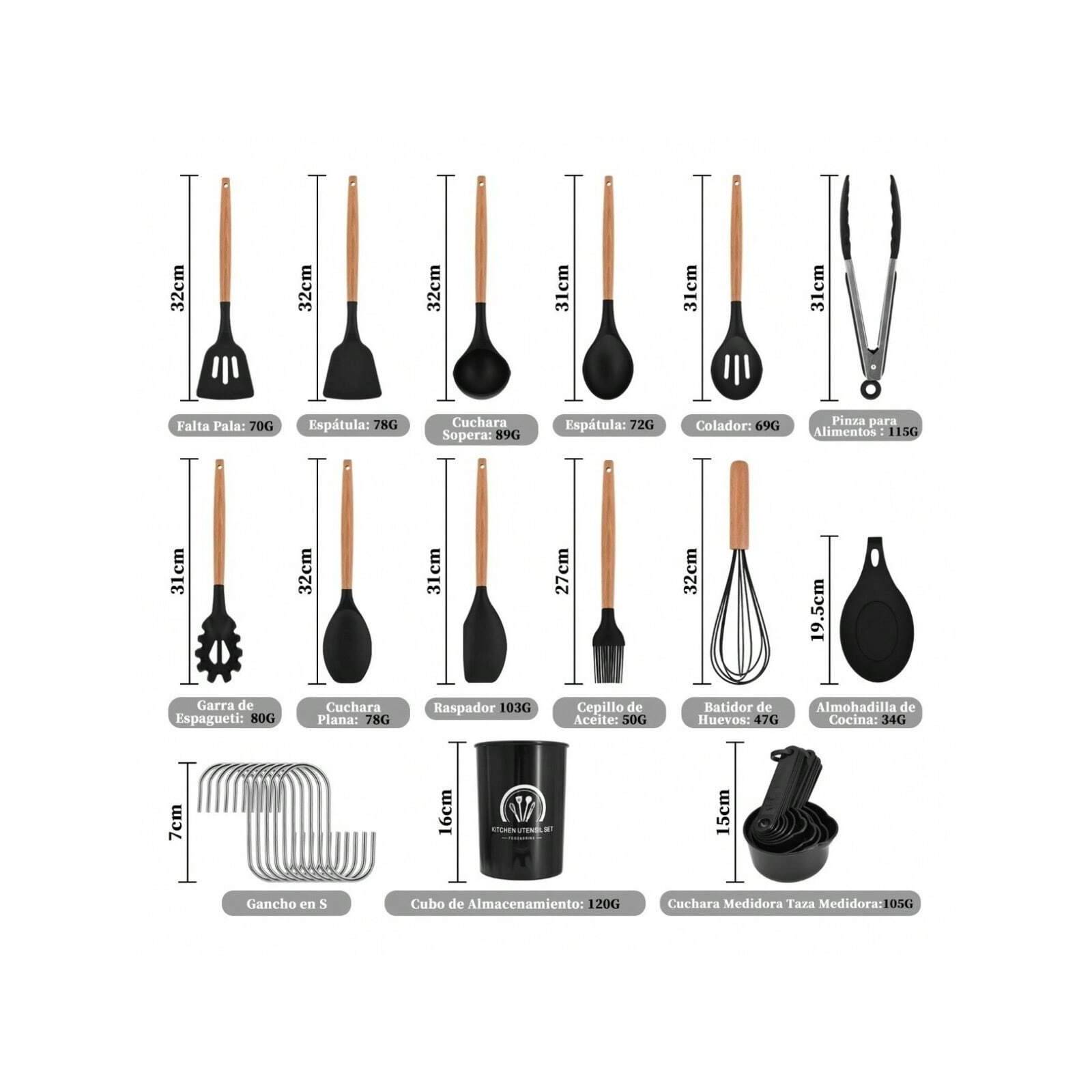 Utensilios de Cocina 34 piezas 