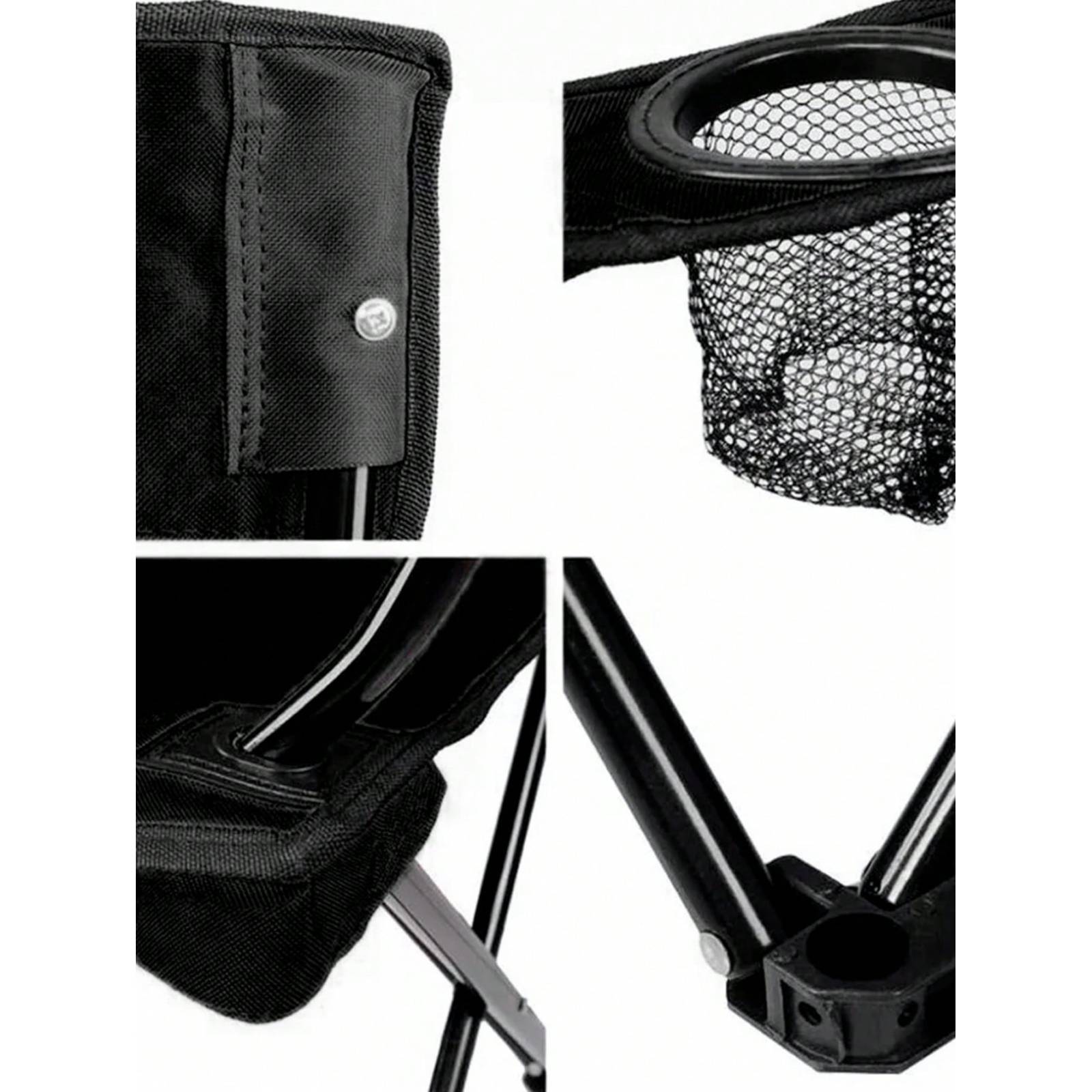 Silla Plegable Y Portátil Para Campamento, Playa Color Negro.