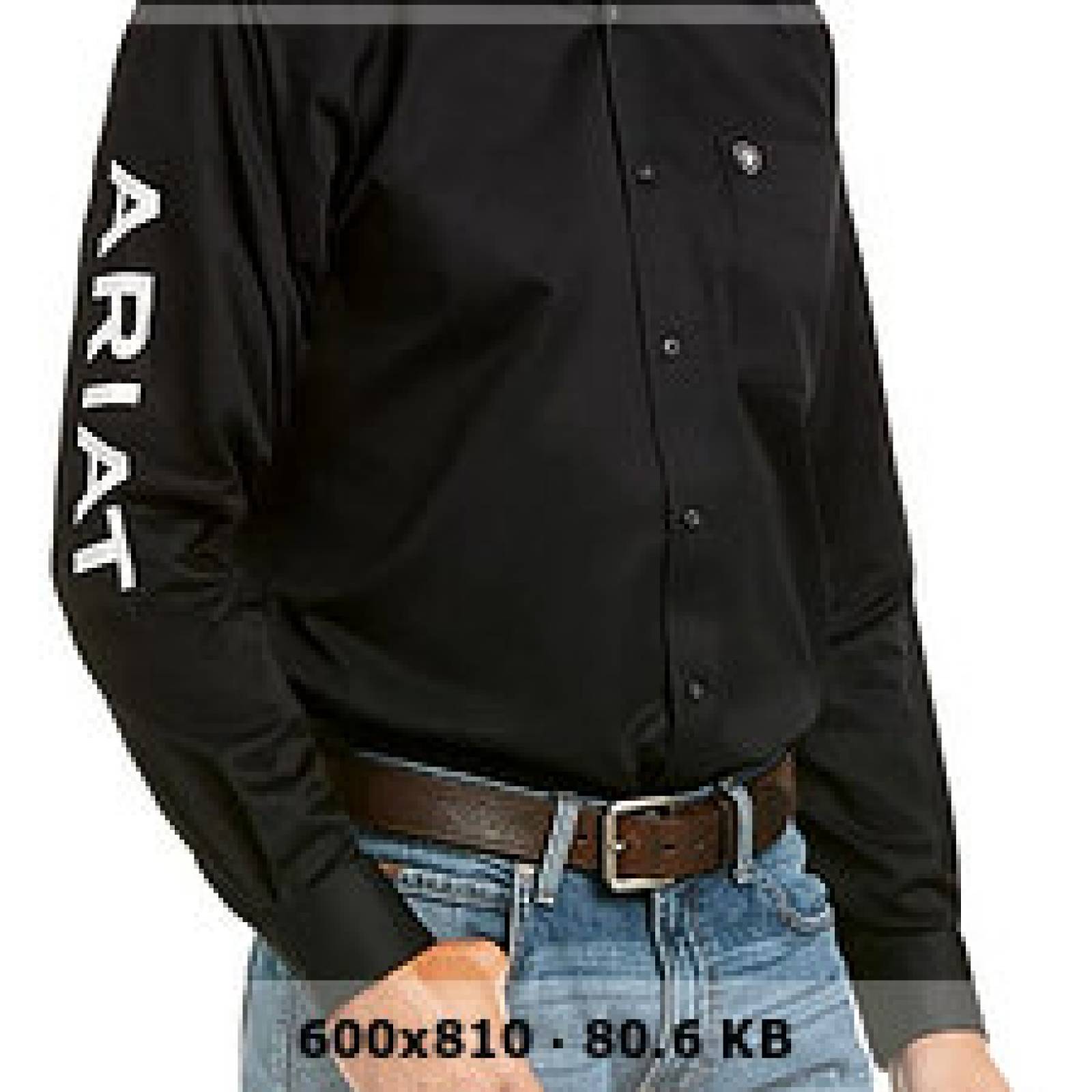 CAMISA ARIAT NEGRA M