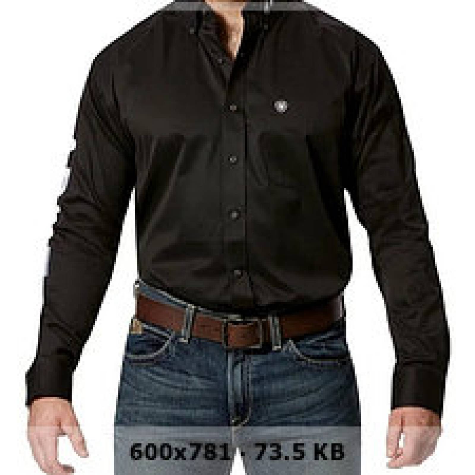 CAMISA ARIAT NEGRA M
