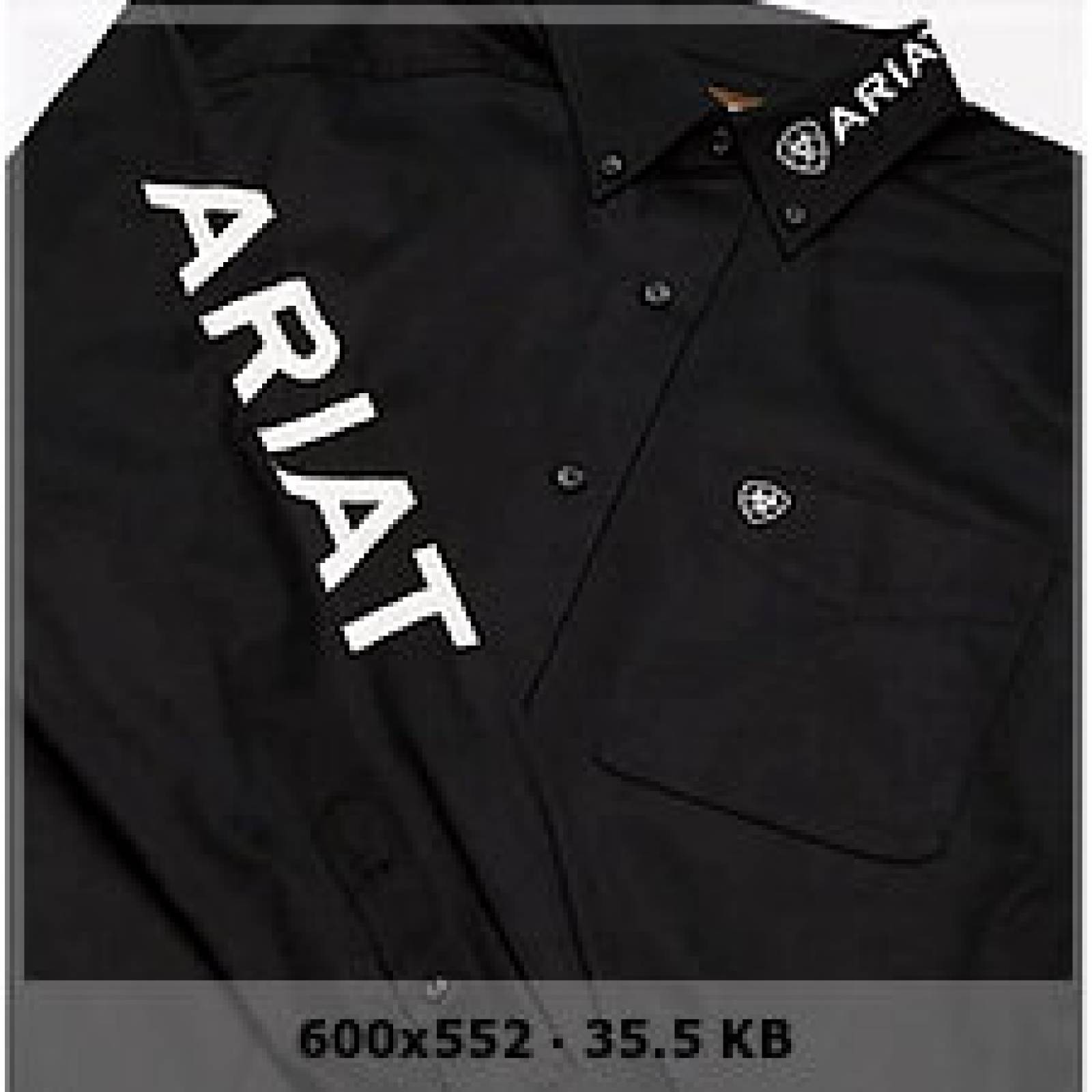 CAMISA ARIAT NEGRA M
