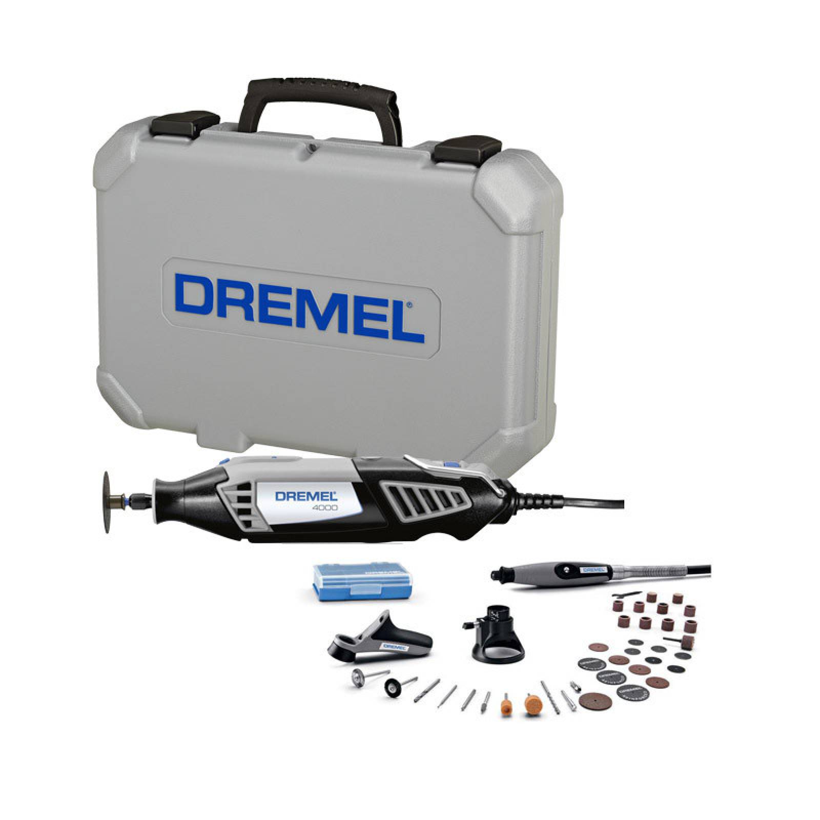 Dremel 4000  Kit con 3 aditamentos y 36 accesorios