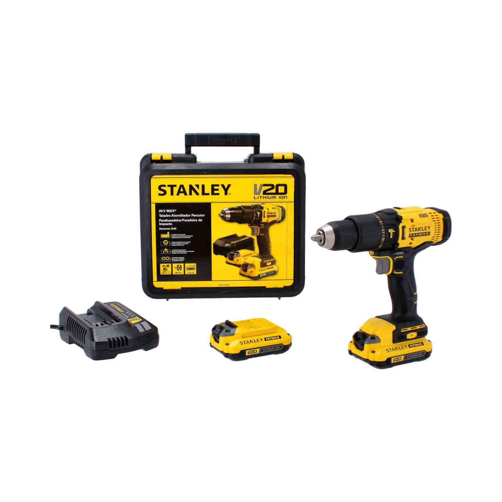 Taladro percutor / atornillador inalámbrico 1/2 20 V MAX FATMAX SCD711C2K Stanley