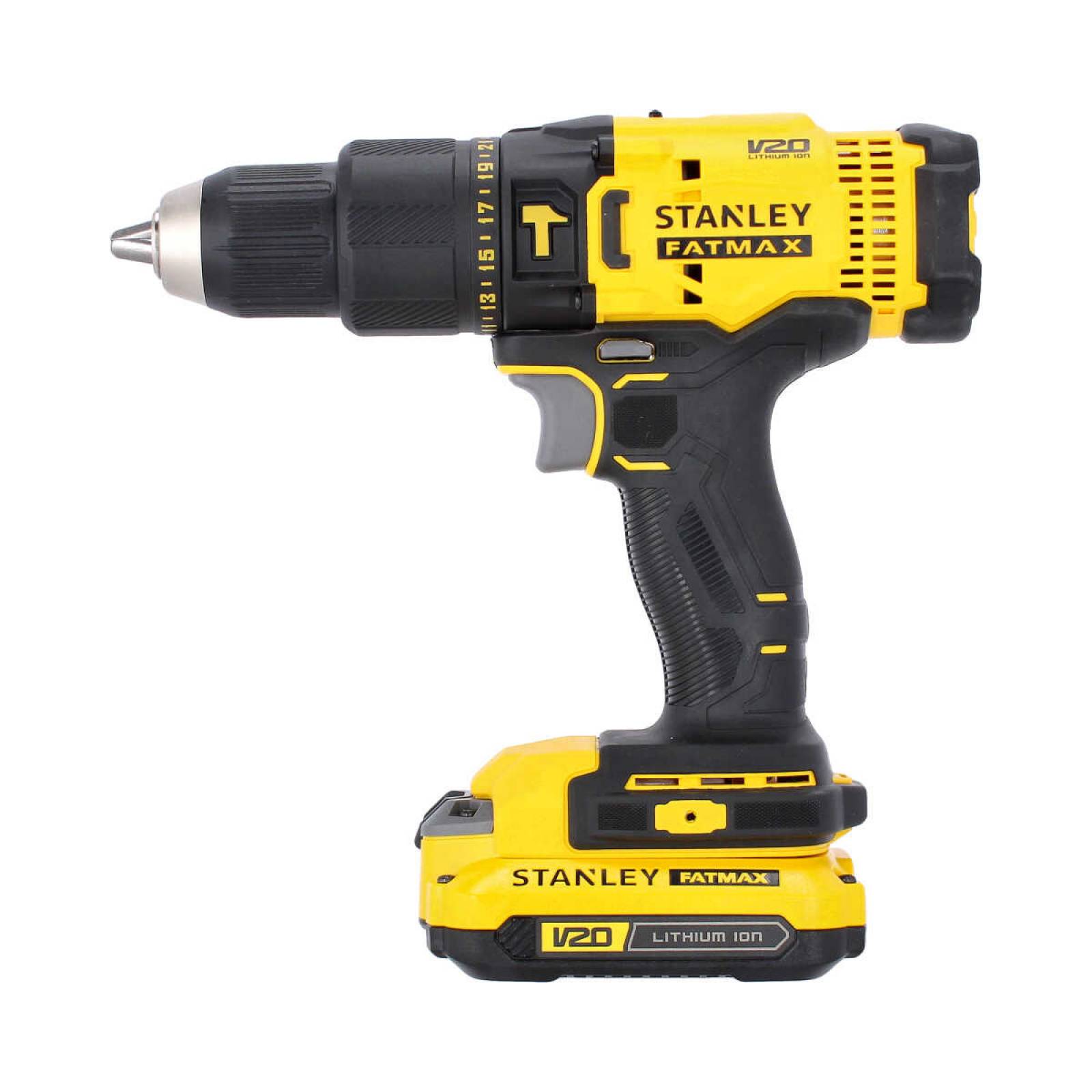 Taladro percutor / atornillador inalámbrico 1/2 20 V MAX FATMAX SCD711C2K Stanley