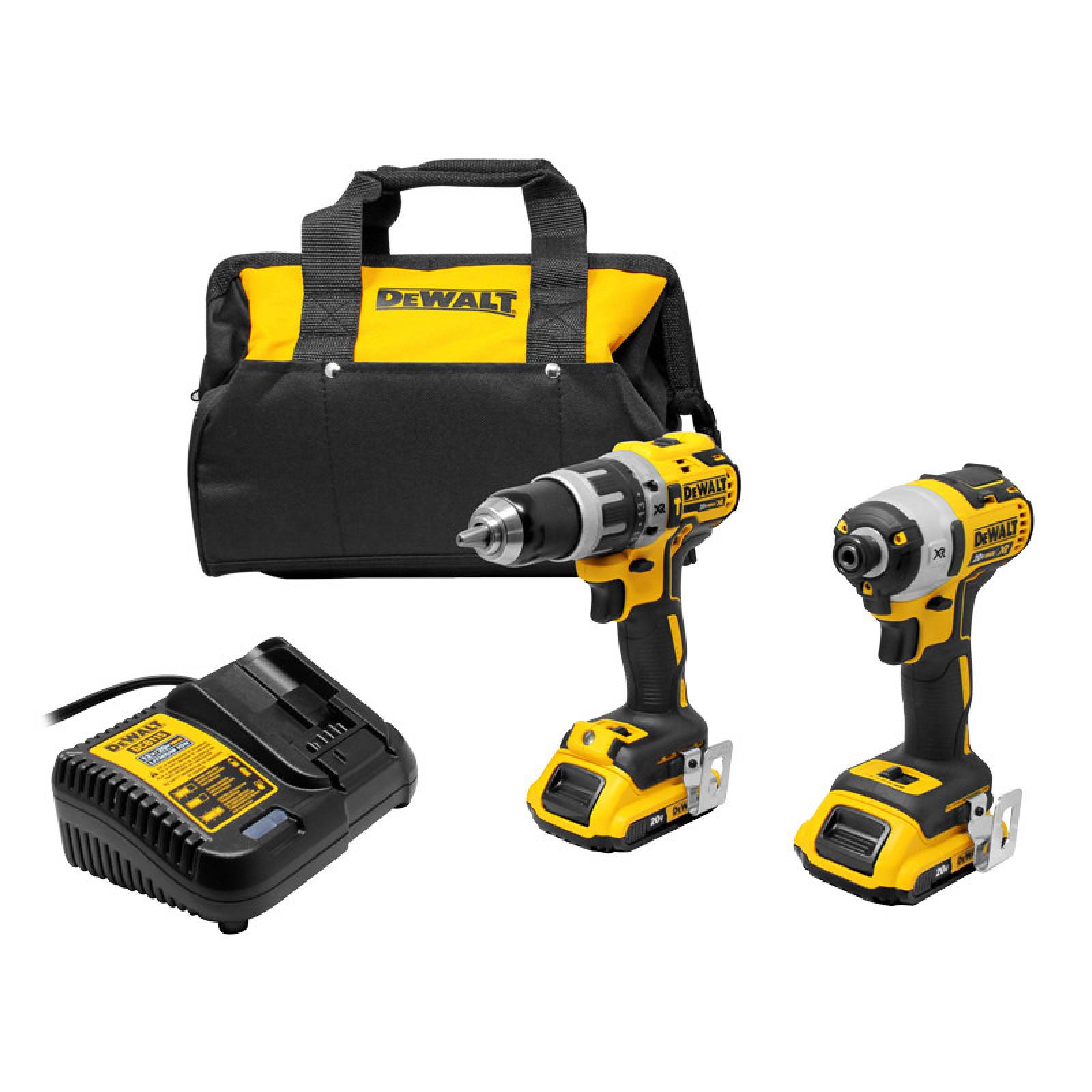 Combo de rotomartillo y llave de impacto inalámbrico 20 V MAX DCK287D2 DeWalt