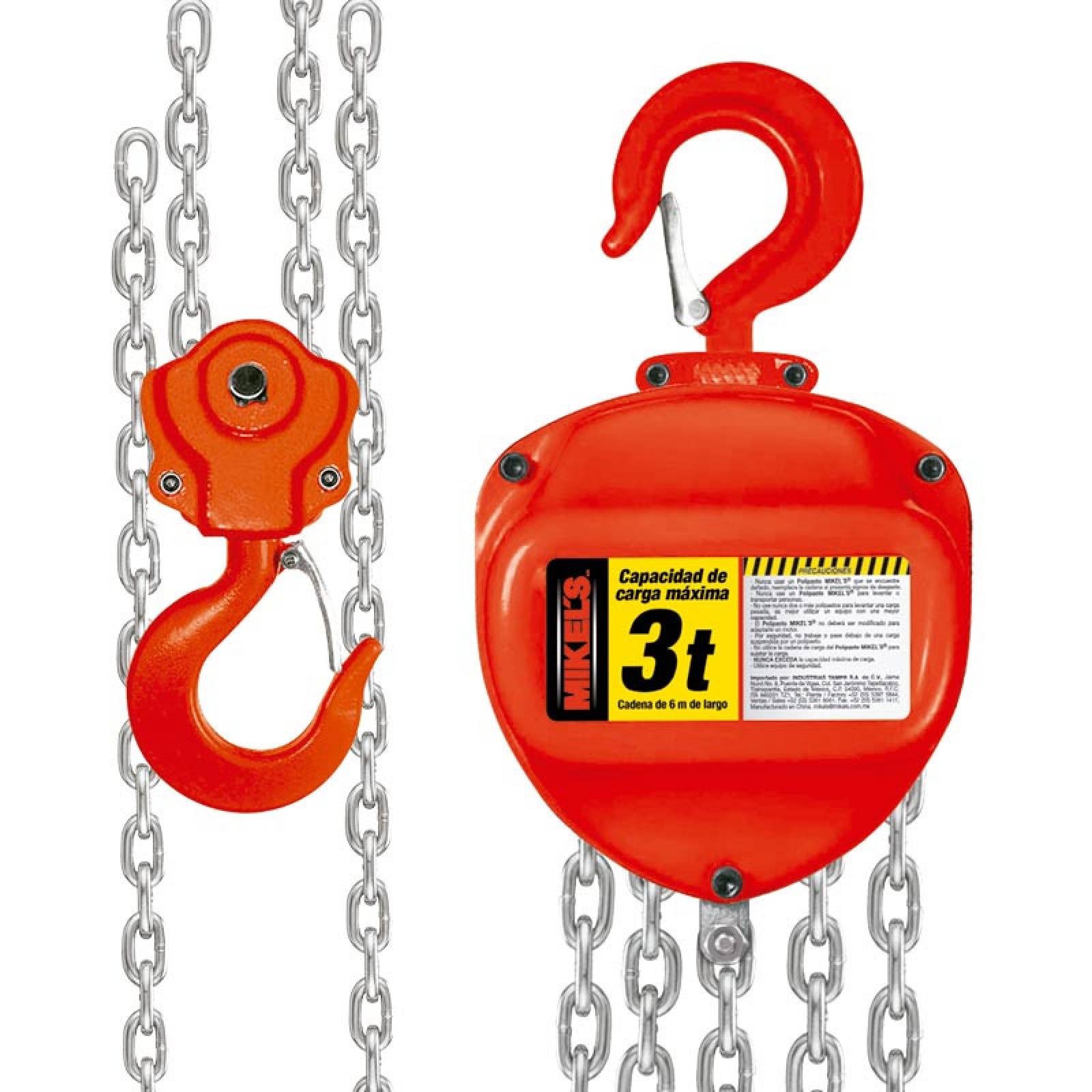 Garrucha de cadena 3 toneladas Mikel's