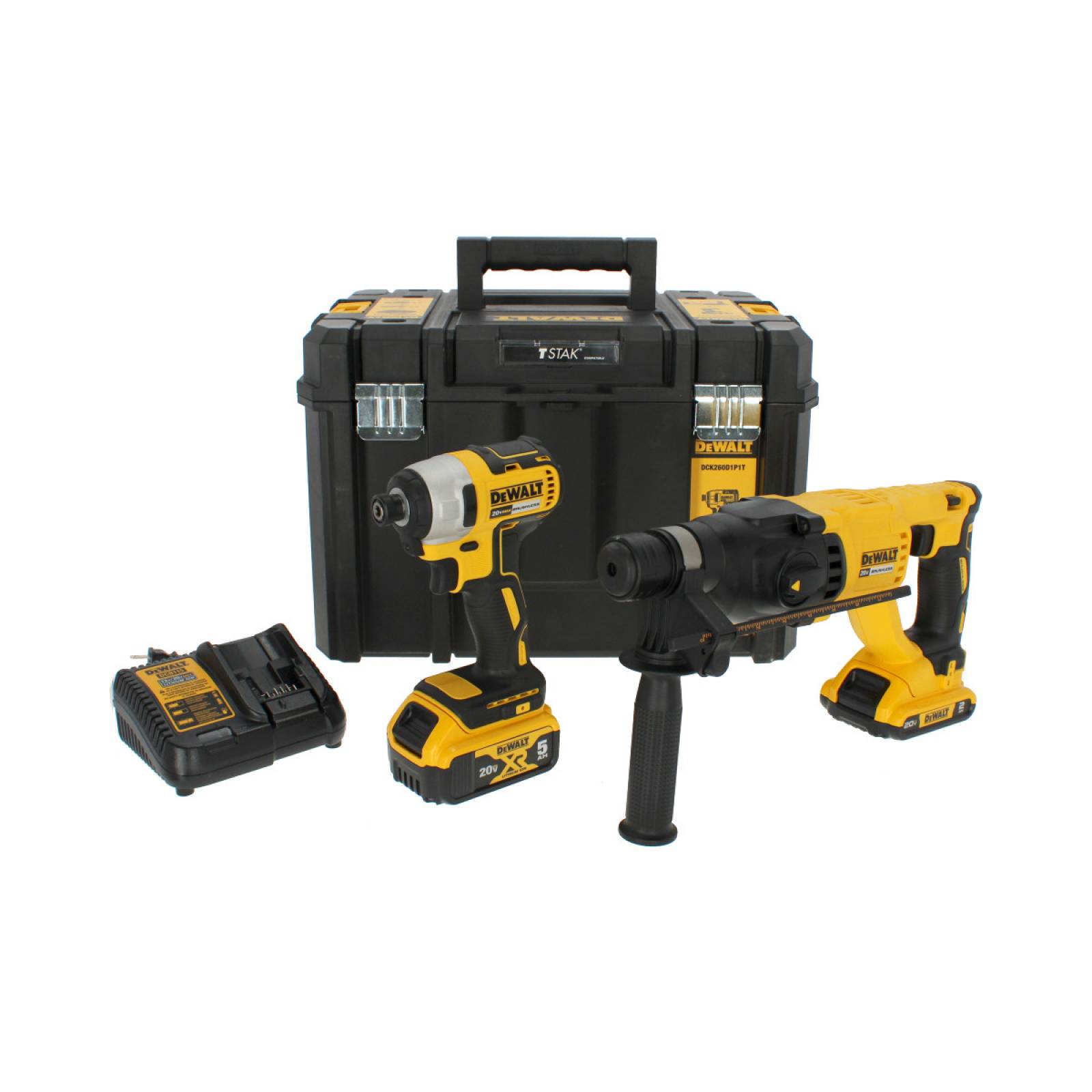 Kit de Taladro Rotomartillo y llave de Impacto DCK260D1P1T DeWalt