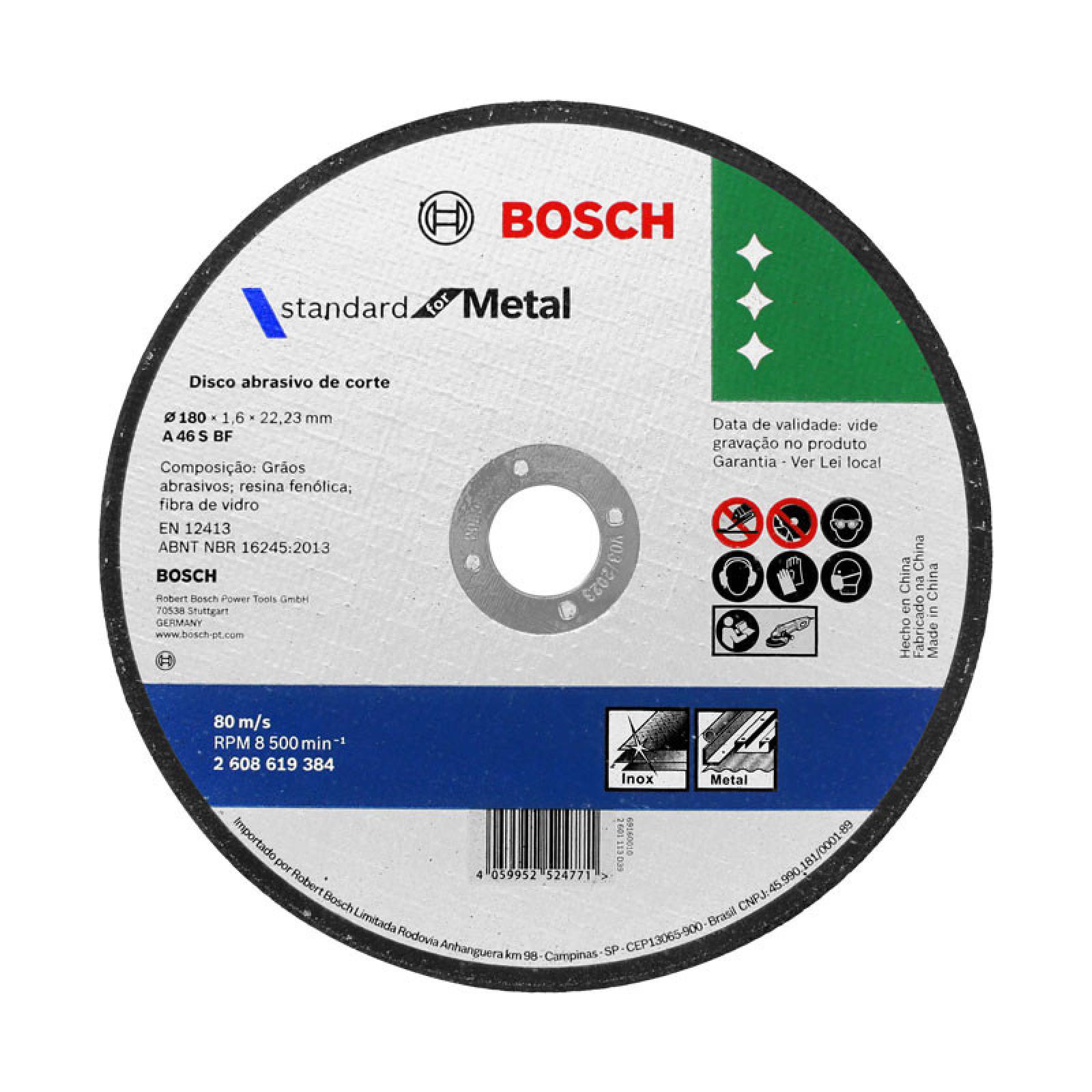 Disco abrasivo para cortes de metal 7 2 608 619 384 Bosch