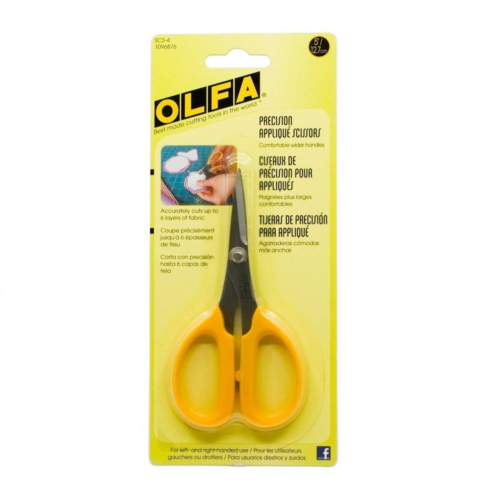 Tijeras de punta afilada para manualidades - "OLFA SCS-4" 