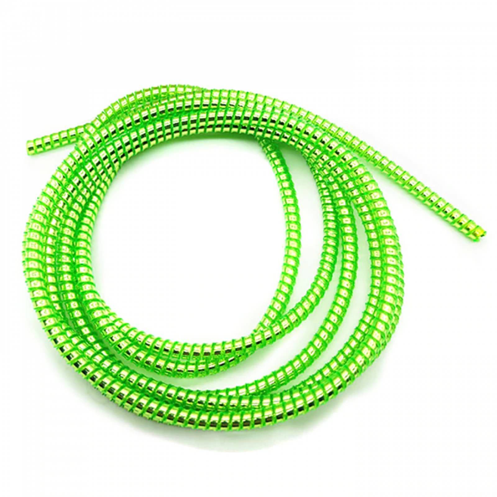 Espiral Protector Cubierta Cable Datos Usb Color Estilo Metálico Brillante Verde