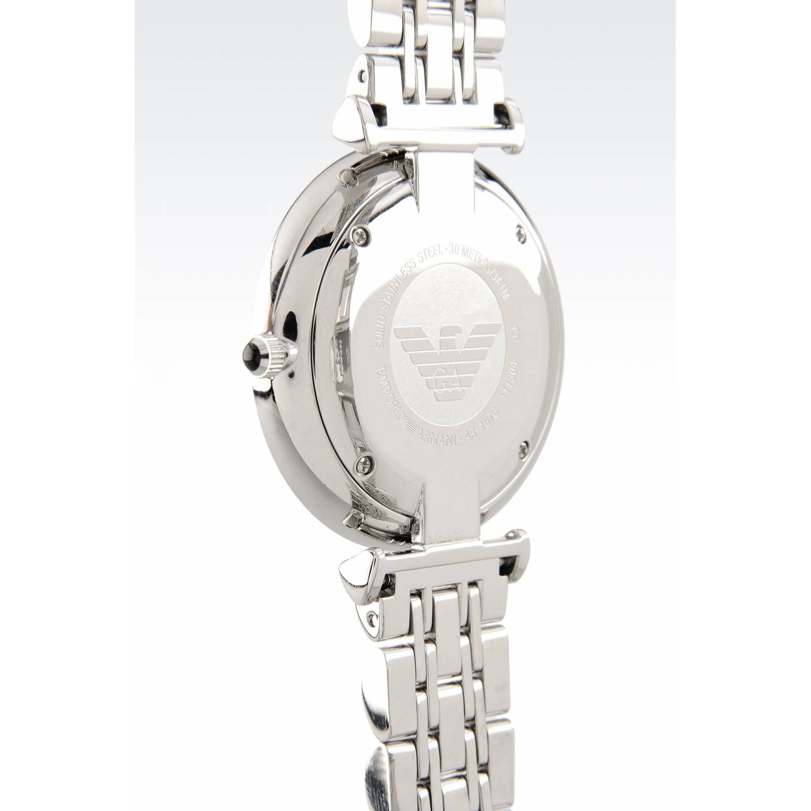 Reloj Emporio Armani Ar1676 Plateado Negro Slim