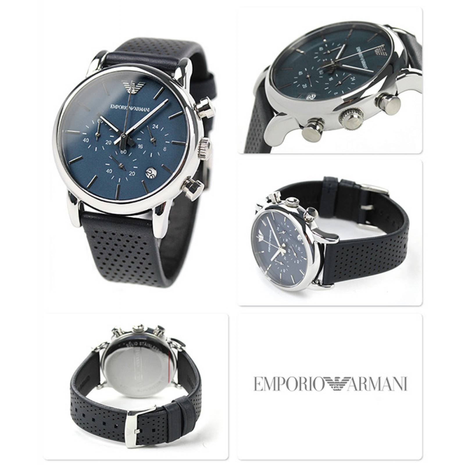 Reloj Emporio Armani Ar1736 Azul Marino Clasico Hombre