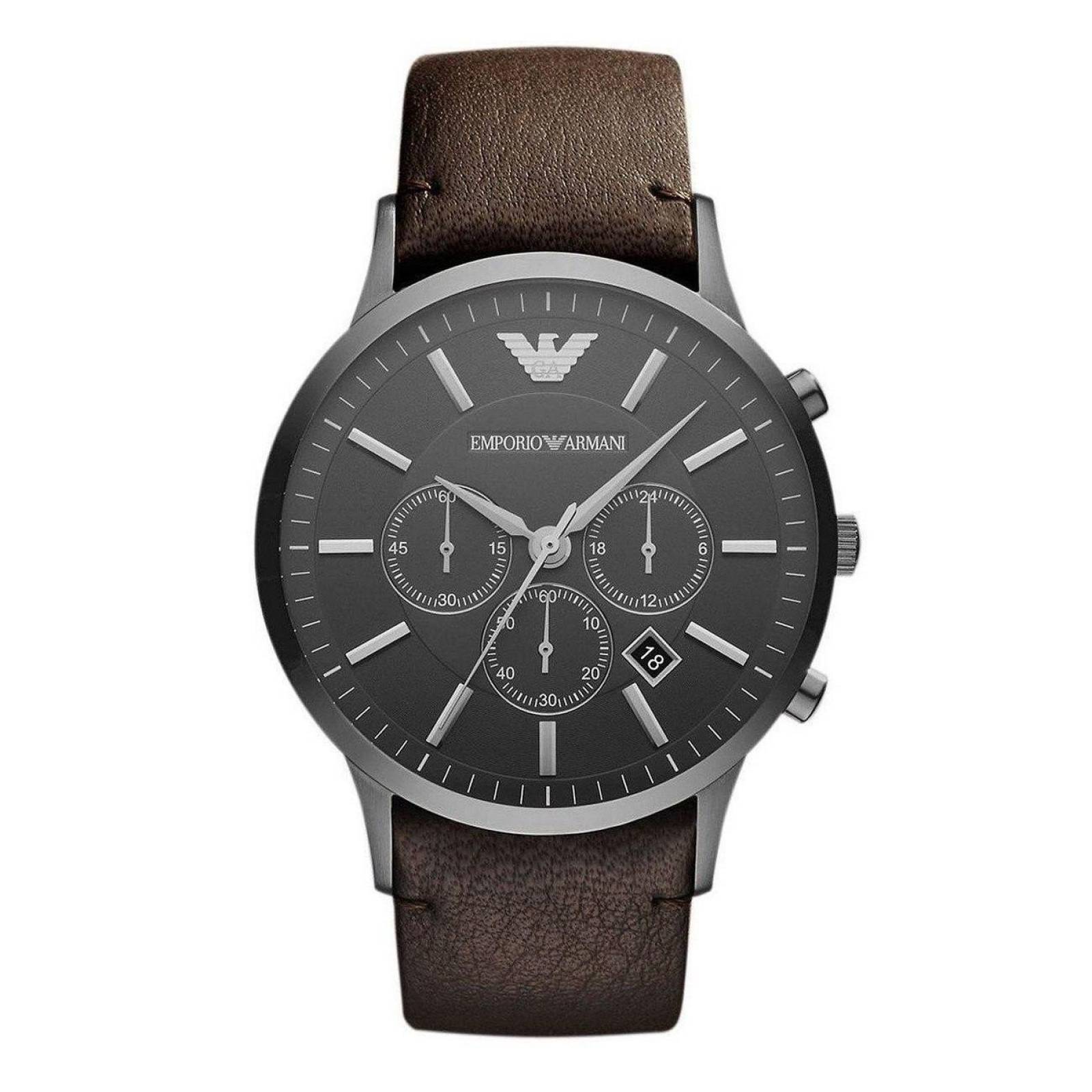 Reloj Emporio Armani Ar2462 Café Casual Hombre
