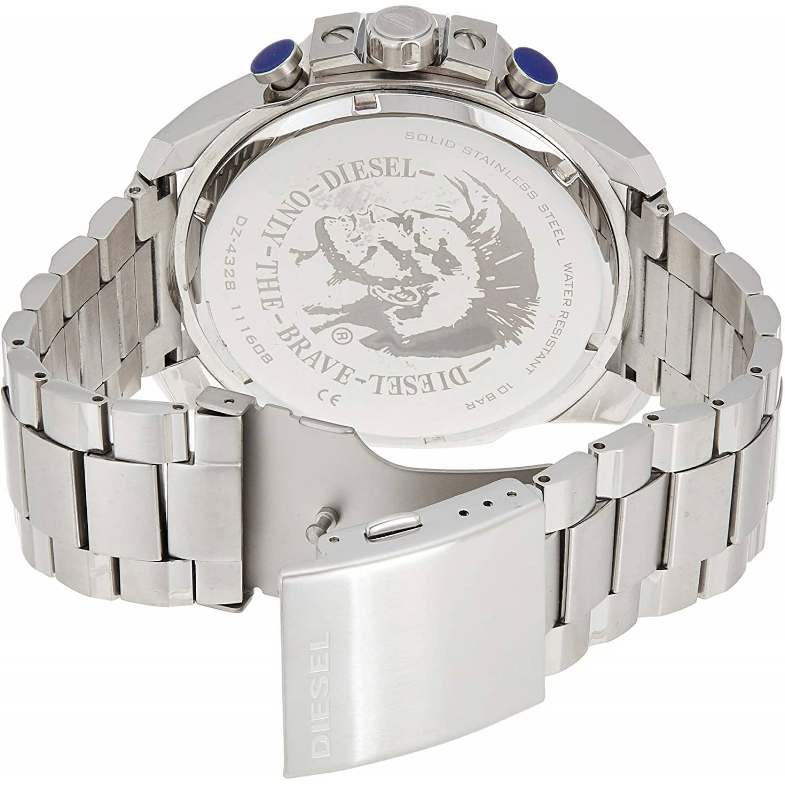 Reloj Diesel DZ4328 Mega Chief Plateado Hombre