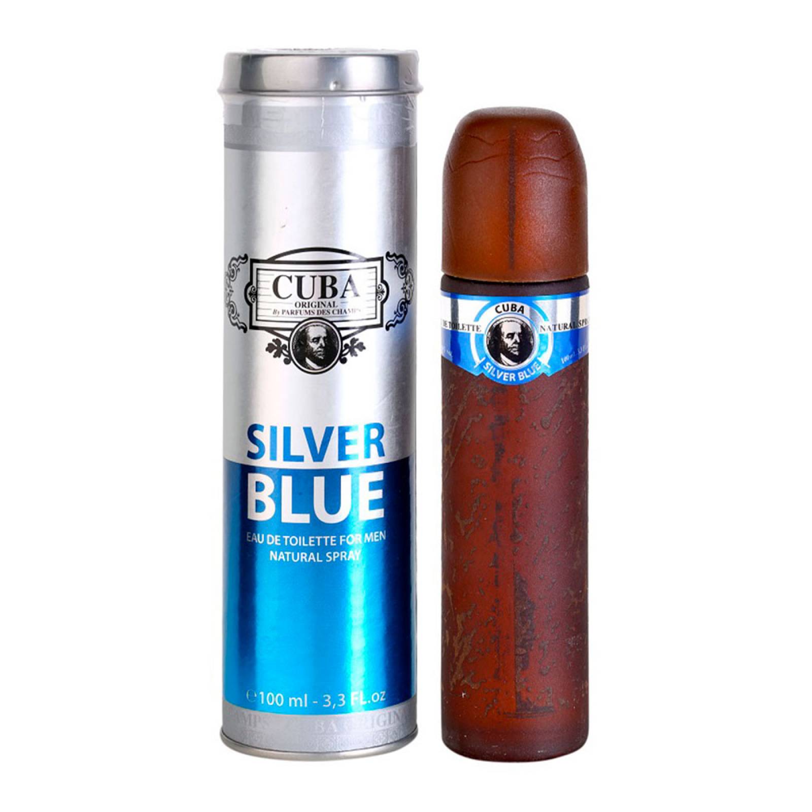 Perfume  Cuba Silver Blue Agua de tocador 100ml hombre