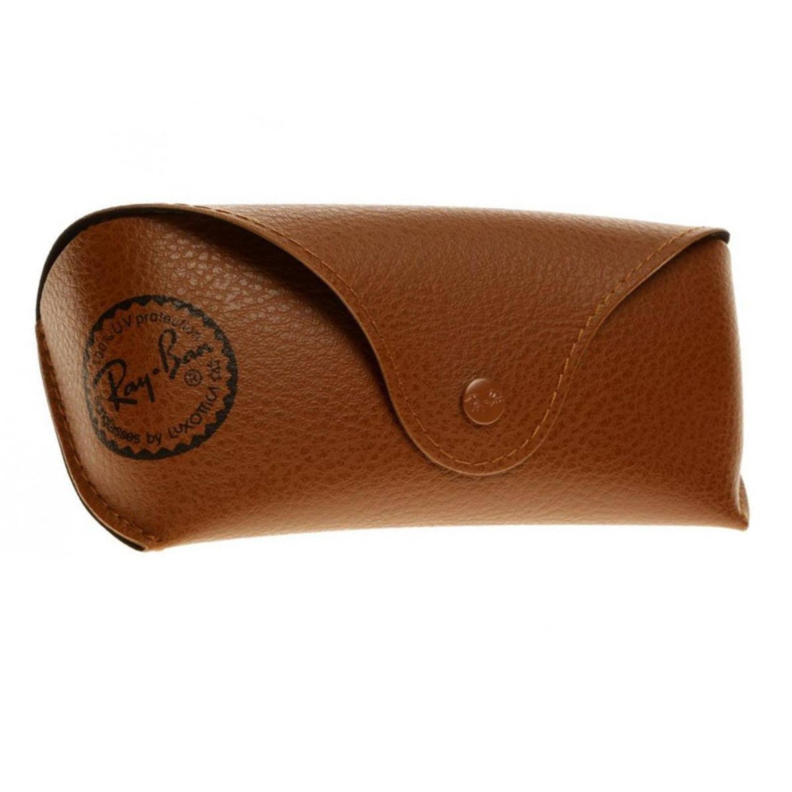 Estuche Ray Ban Color Cafe Negro Piel Con manuales y caja