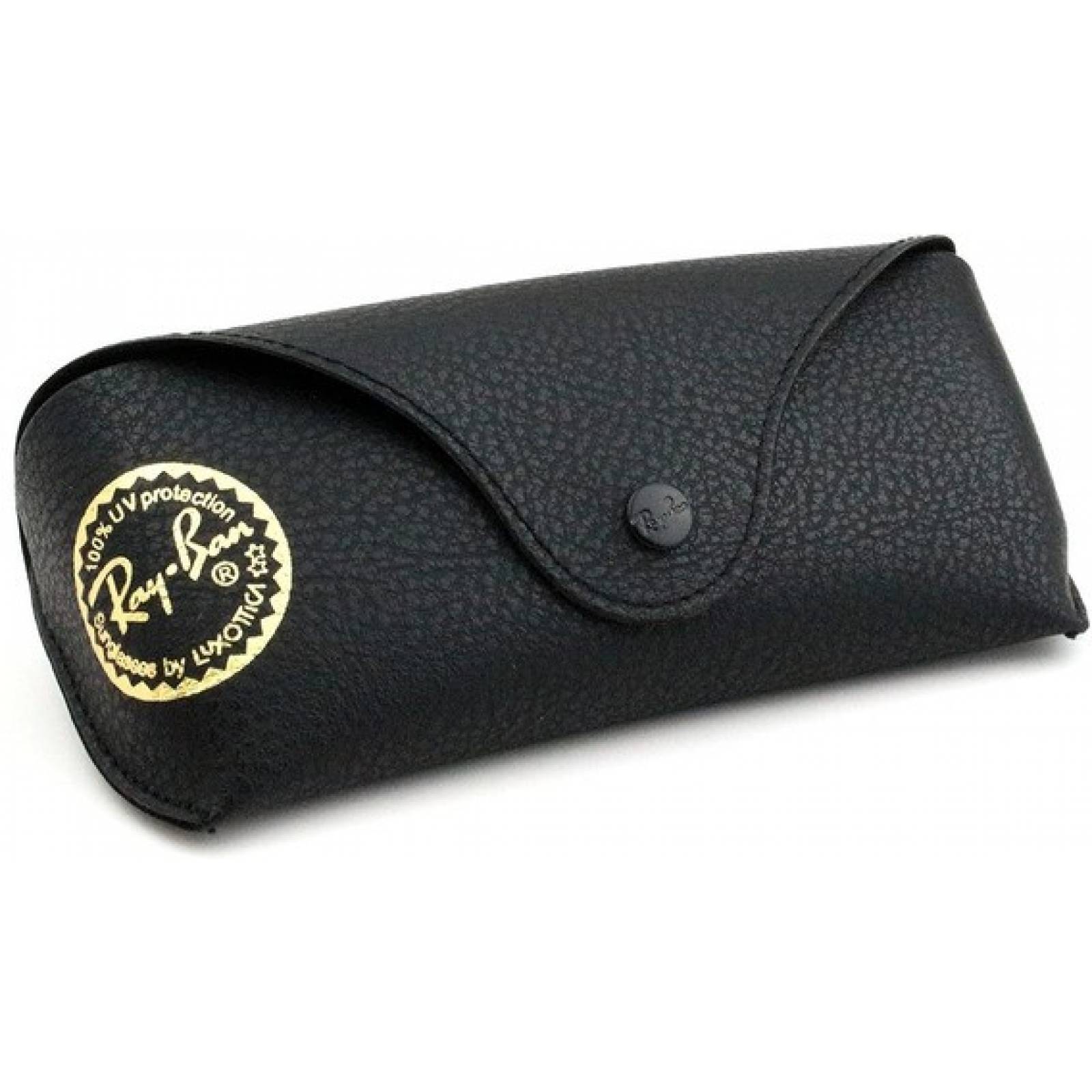 Estuche Ray Ban Color Cafe Negro Piel Con manuales y caja