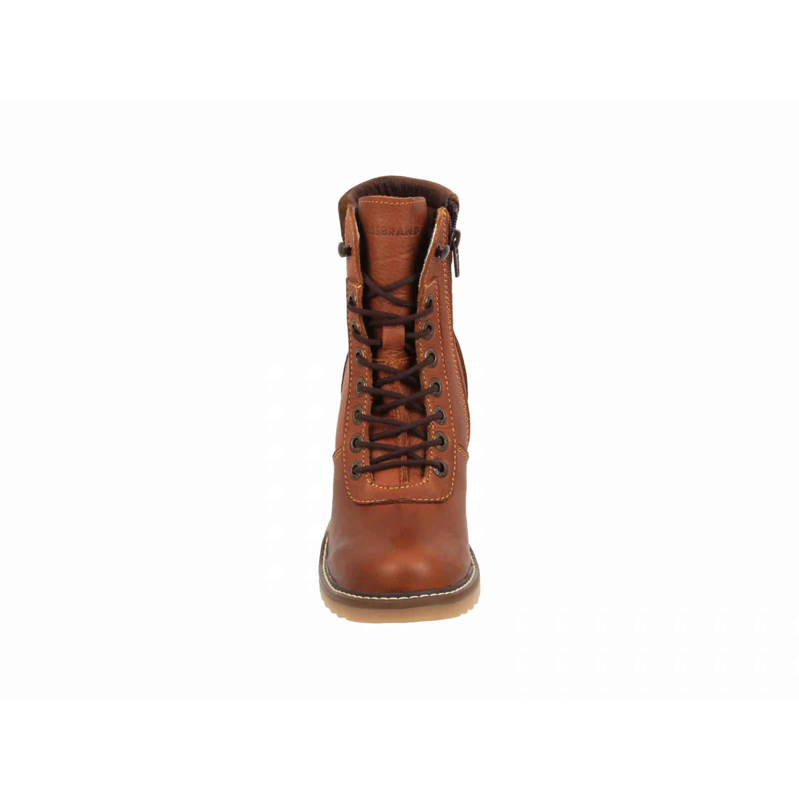 Bota Urbana de Tacón Swissbrand Color Miel Pully Para Dama