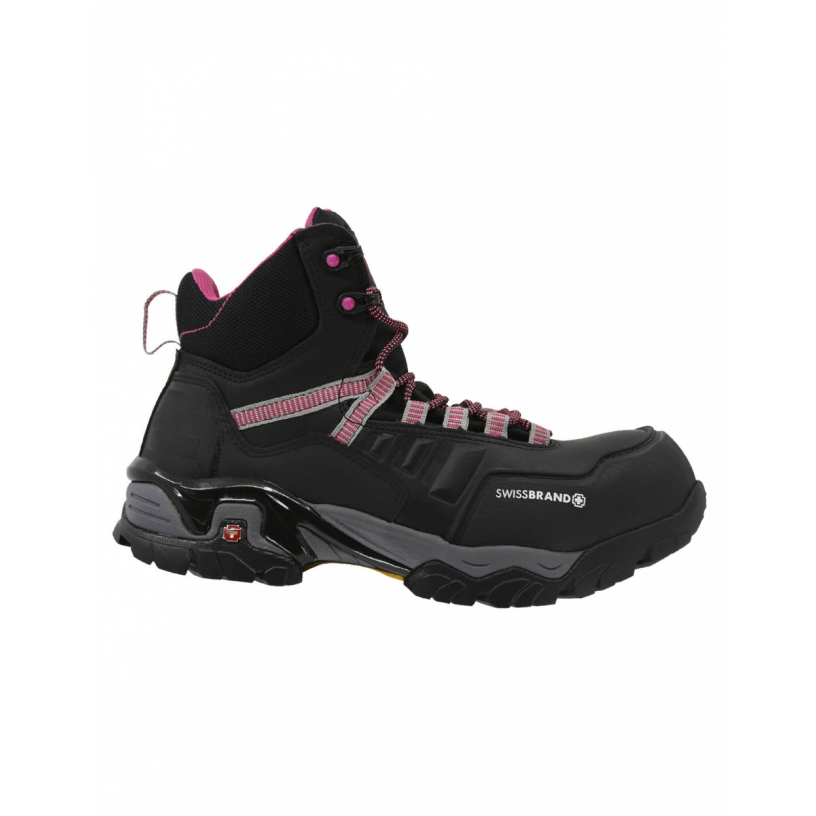 Bota Industrial Swissbrand Alpes 414 C Negro Rosa Dama