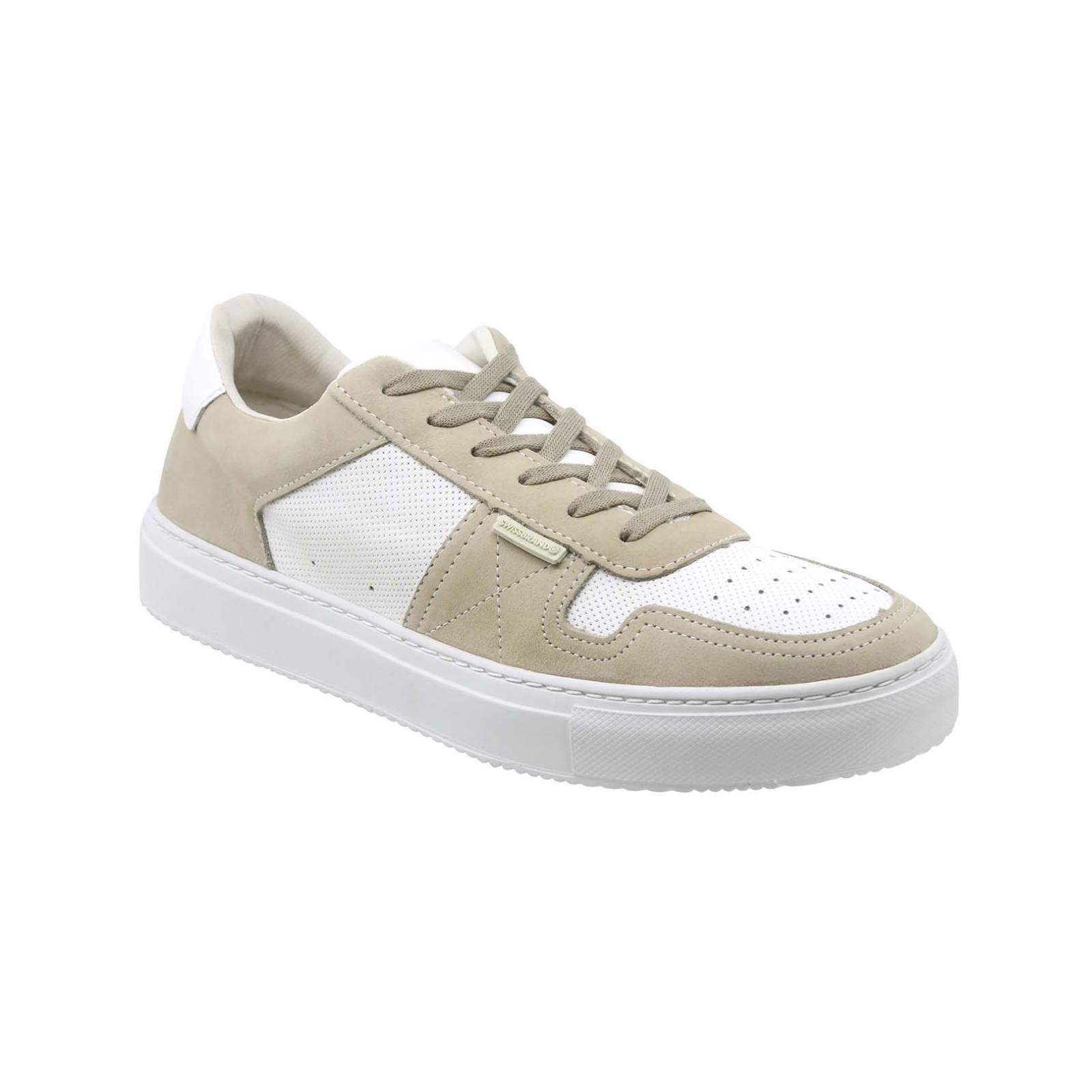 Tenis Swissbrand de Piel Olten 290 Blanco Beige Hombre