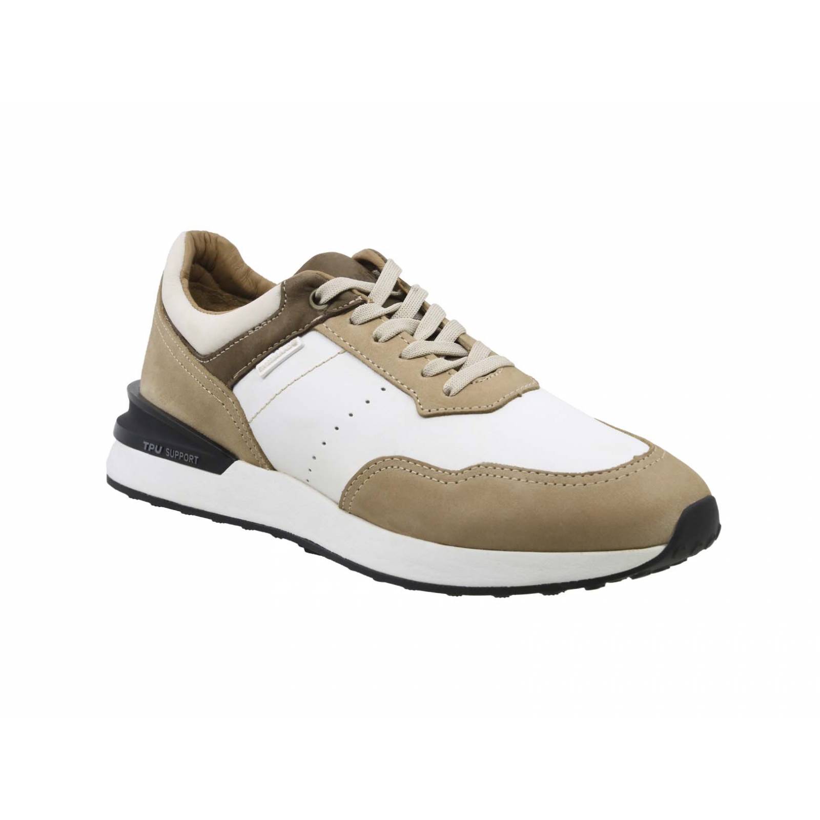 Sneaker de Piel Swissbrand Renens 300 Blanco Tabaco Hombre