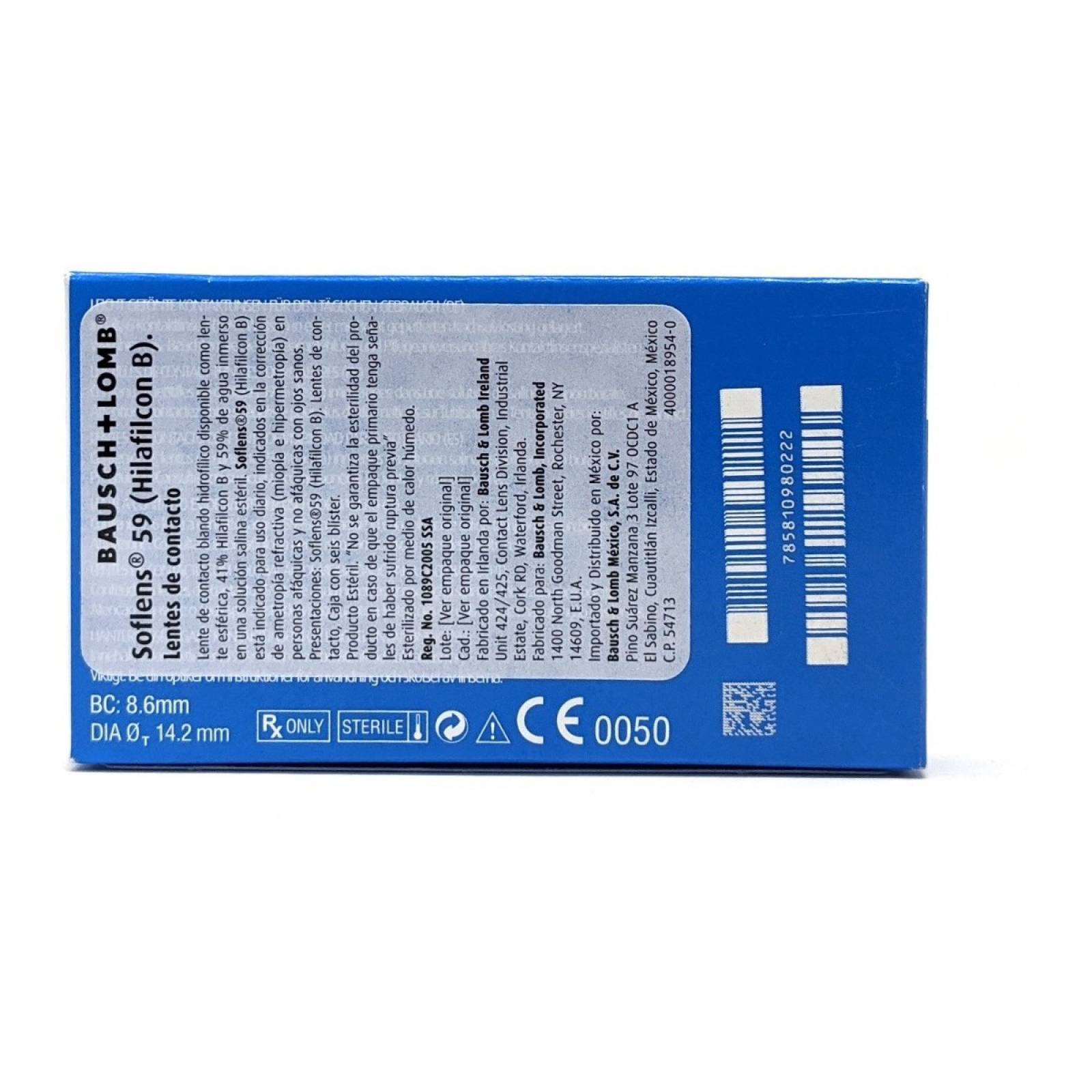 Lentes De Contacto Bausch & Lomb Soflens 59 6 Pzas Mensual