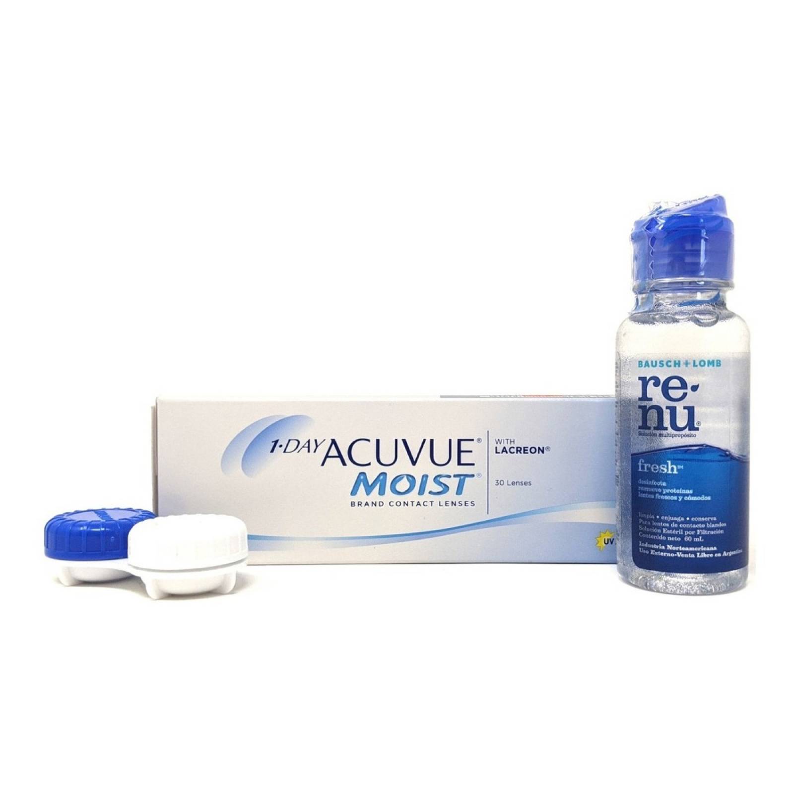 Lentes De Contacto Acuvue 1 Day Moist 30 Pzas Mensual