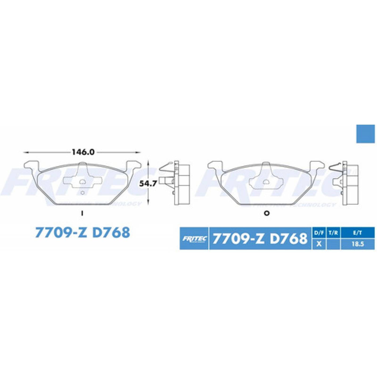 Balatas Delantero Audi A3 2009 1.4l Ceramicas D768 Fmsi