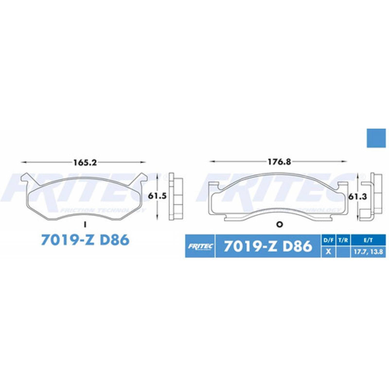 Balatas Delantero Dodge B100 1975 5.2l Ceramic Hd D86 Fmsi