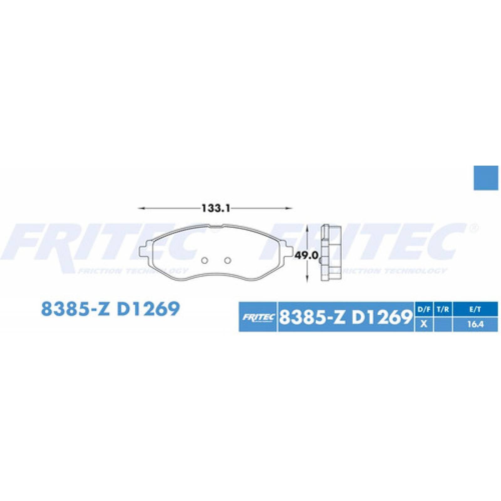 Balatas Delantero Pontiac G3 2007 1.6l Ceramicas D1269 Fmsi