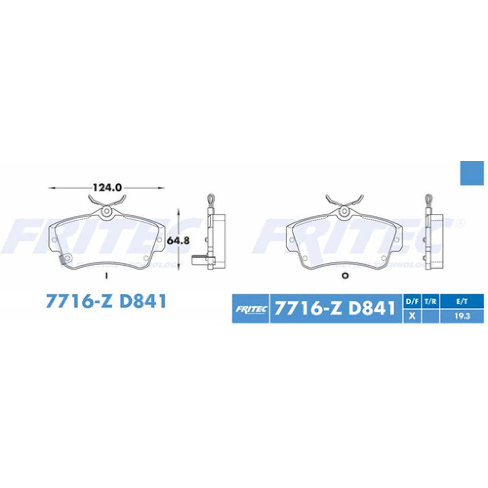 Balatas Delantero Pt Cruiser 2001 2.4l Ceramicas D841 Fmsi