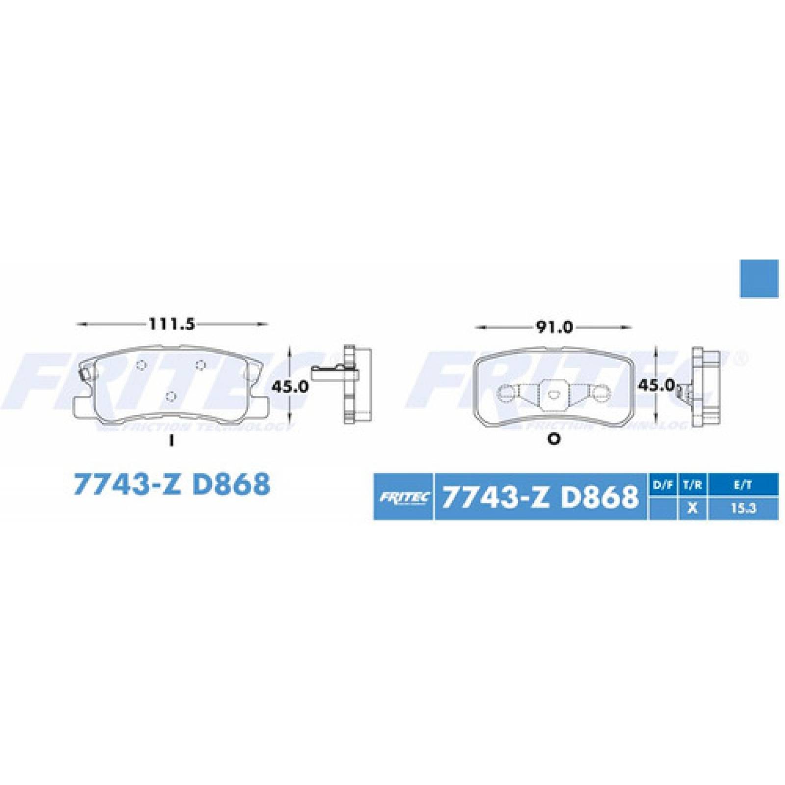 Balatas Trasero Chrysler 200 2011 2.4l Ceramicas D868 Fmsi
